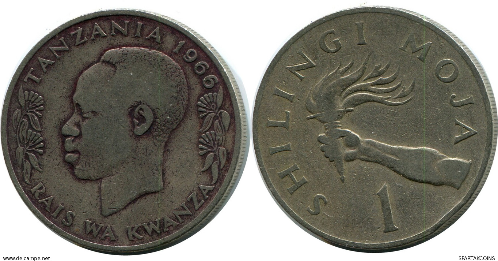 1 SHILLING 1966 TANZANIA Coin #AP945.U - Tanzanía