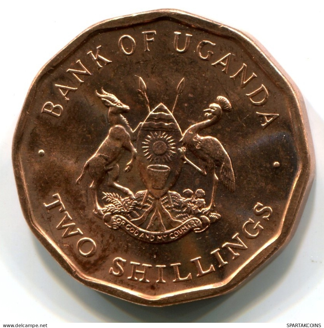 2 SHILLINGS 1987 UGANDA UNC Coin #W11058.U - Uganda