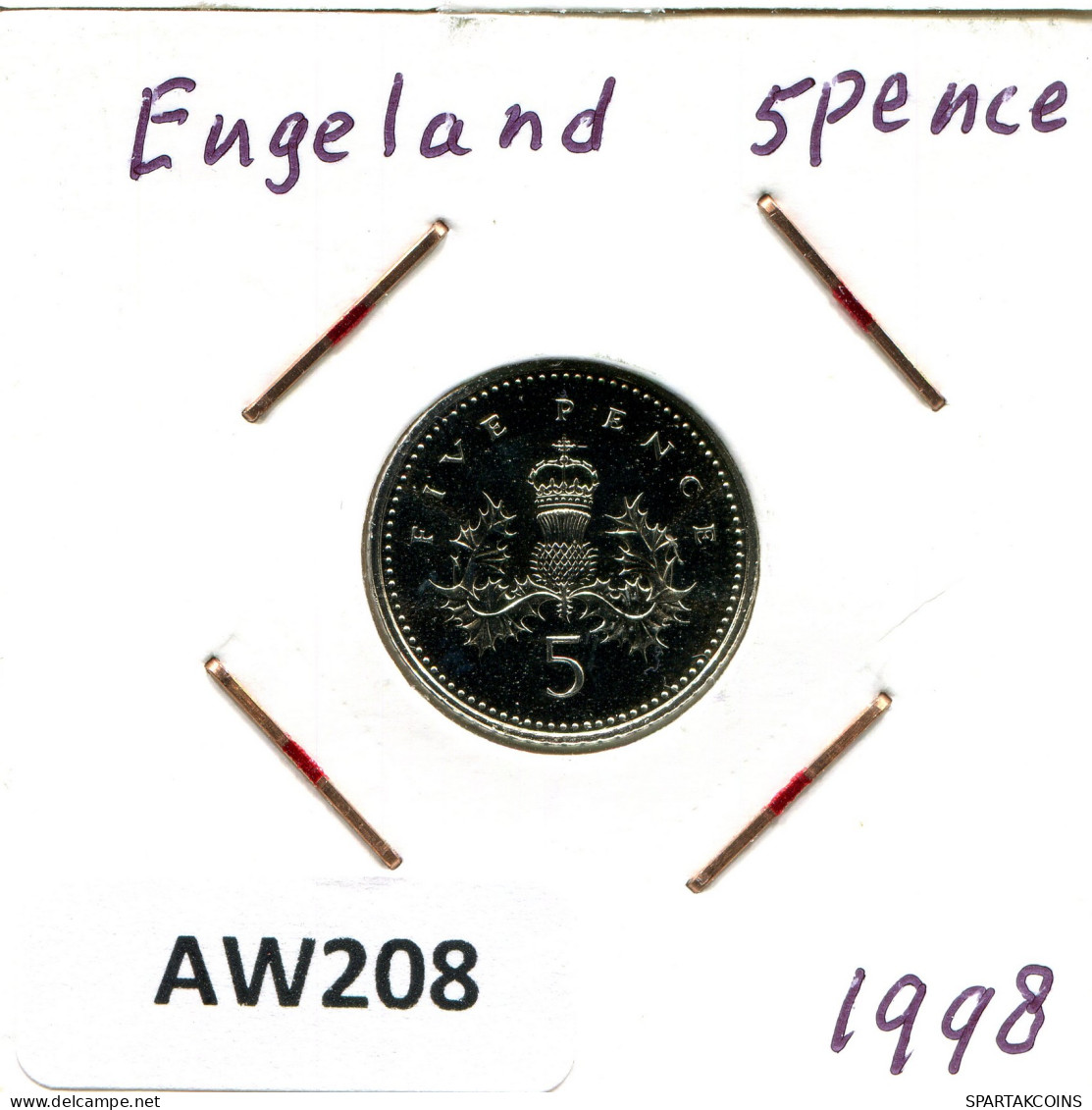 5 PENCE 1998 UK GREAT BRITAIN Coin #AW208.U - 5 Pence & 5 New Pence