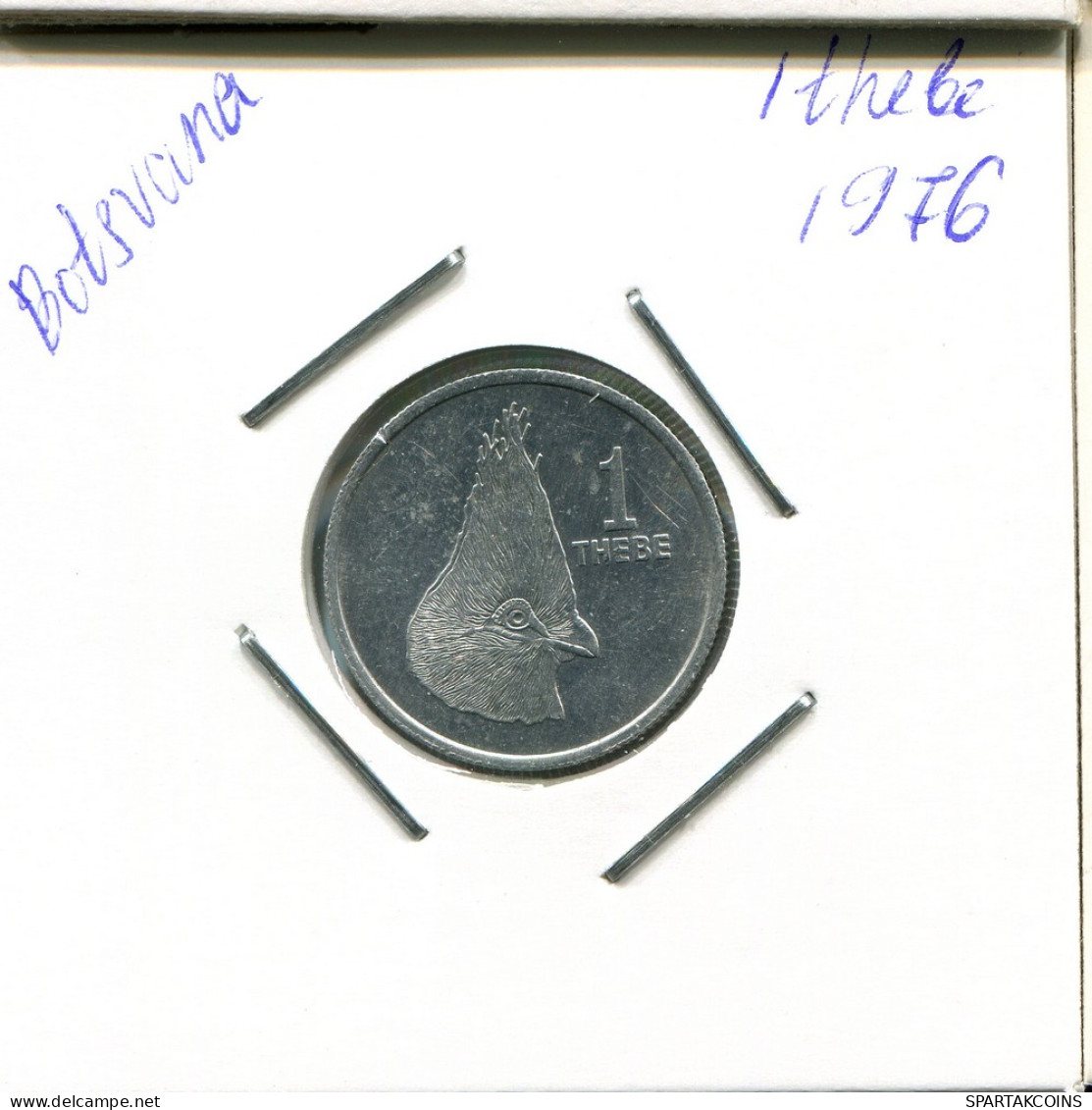 1 Thebe 1976 BOTSWANA Coin Turako Bird #AN687.U - Botswana