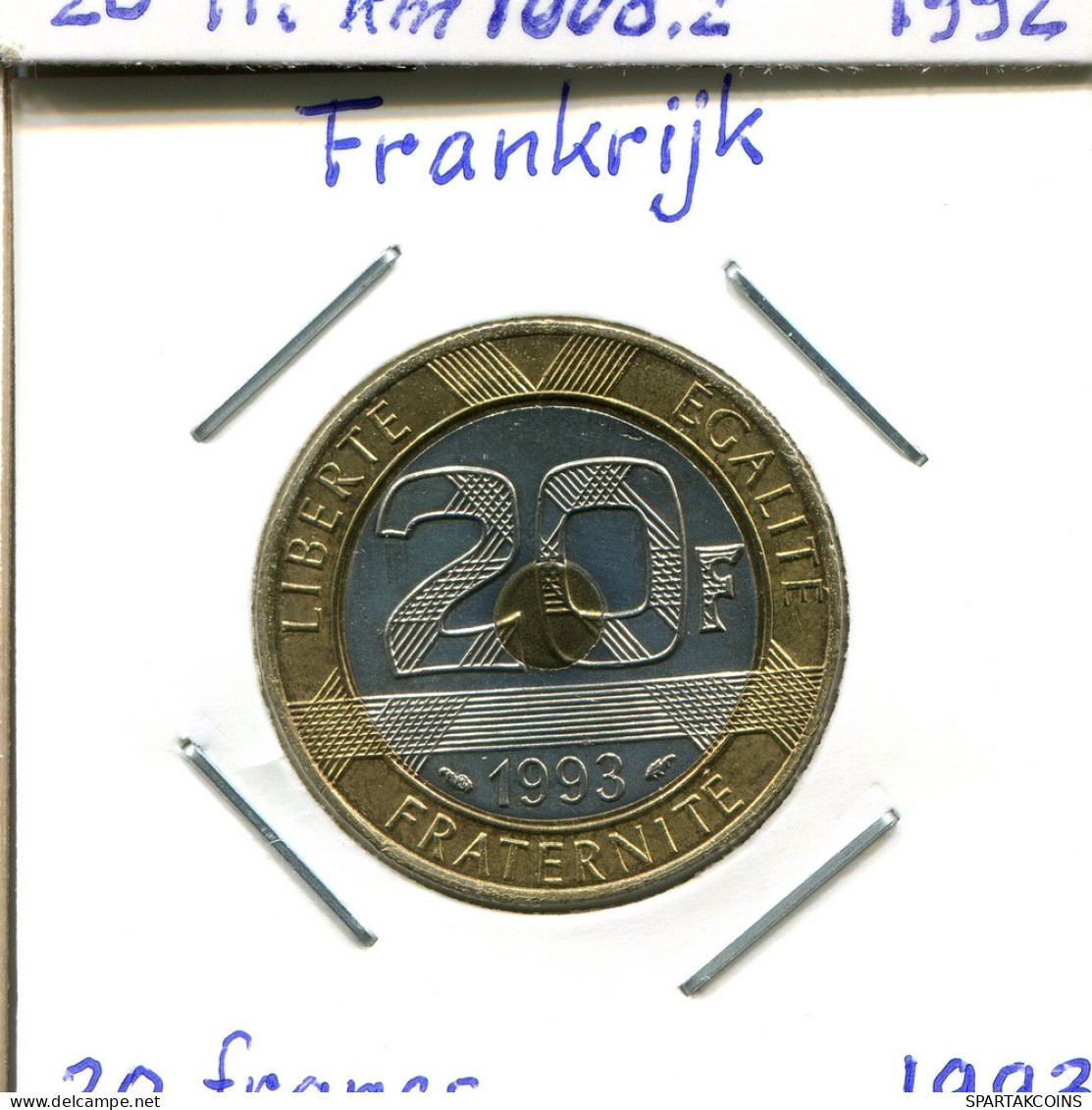 20 FRANCS 1993 B FRANCE French Coin #AM442 - 20 Francs