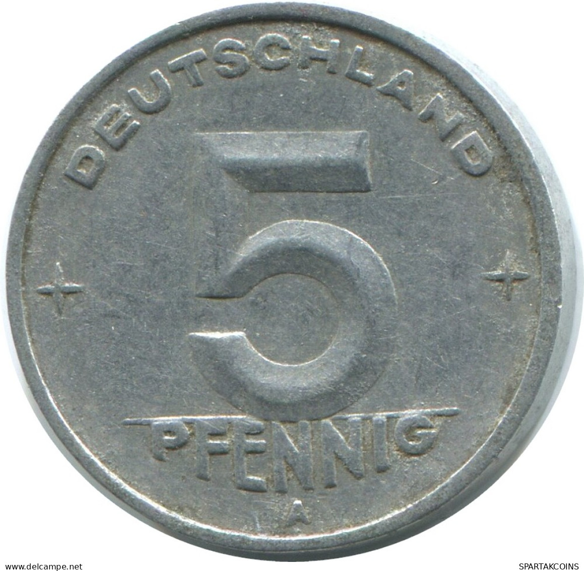 5 PFENNIG 1949 A DDR EAST GERMANY Coin #AE019.U - 5 Pfennig