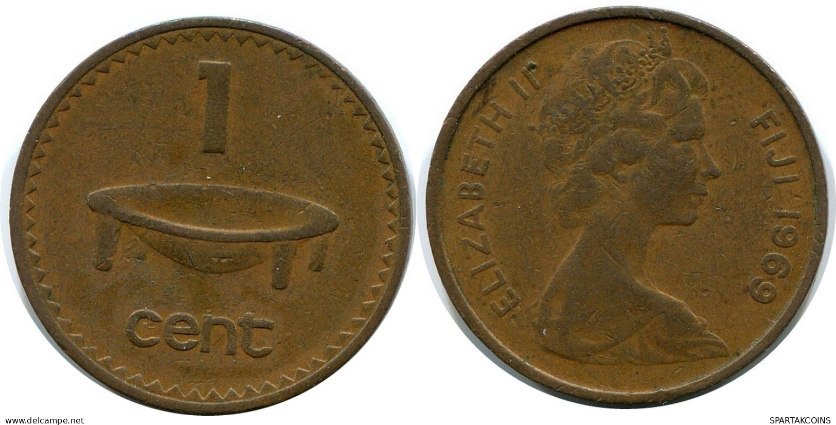 1 CENT 1969 FIJI Coin #BA154.U - Fidschi