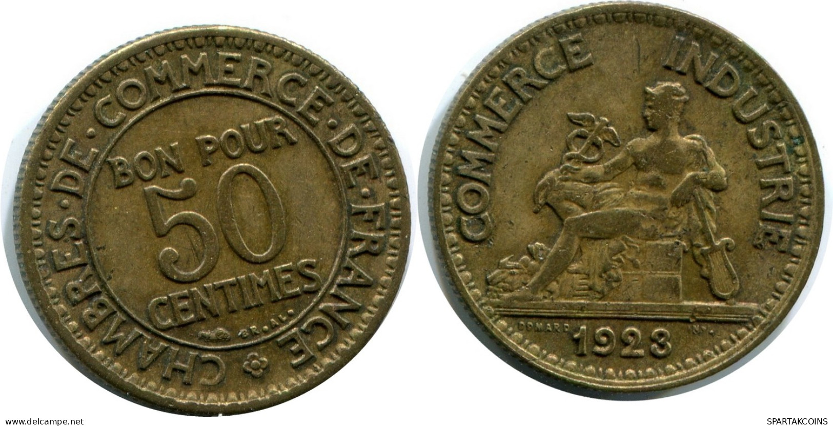 50 FRANCS 1923 FRANCE Coin #AX102 - 50 Francs (goud)