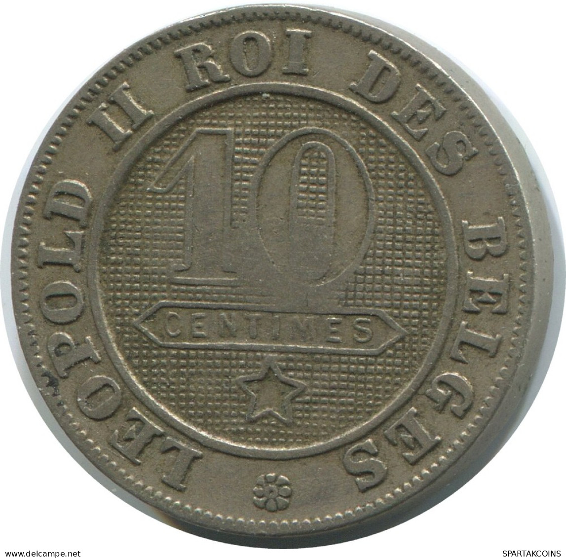 10 CENTIMES 1894 Französisch Text BELGIEN BELGIUM Münze #AE732.16.D - 10 Cents