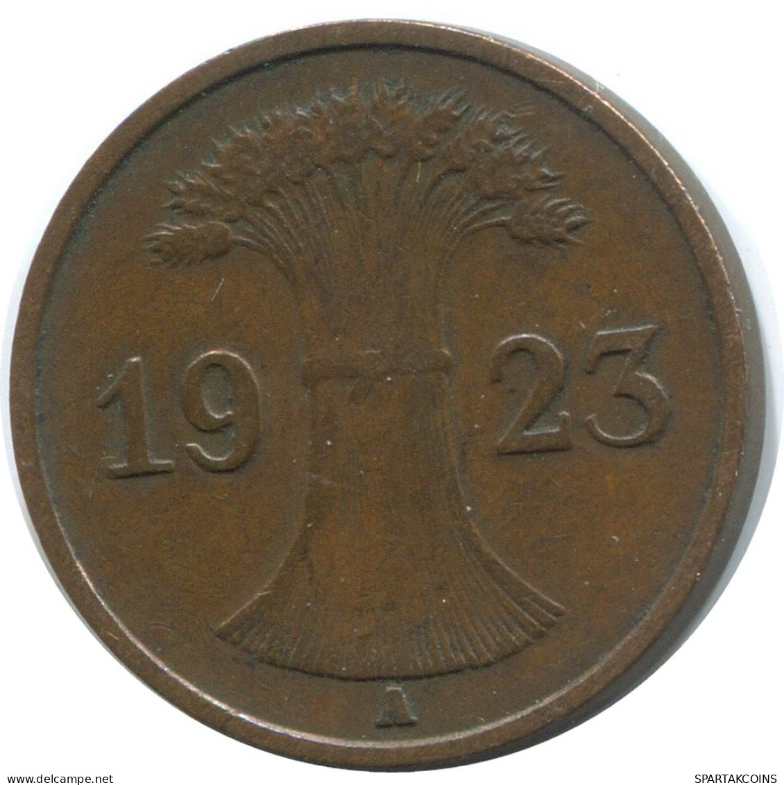 1 RENTENPFENNIG 1923 A DEUTSCHLAND Münze GERMANY #AD432.9.D - 1 Rentenpfennig & 1 Reichspfennig