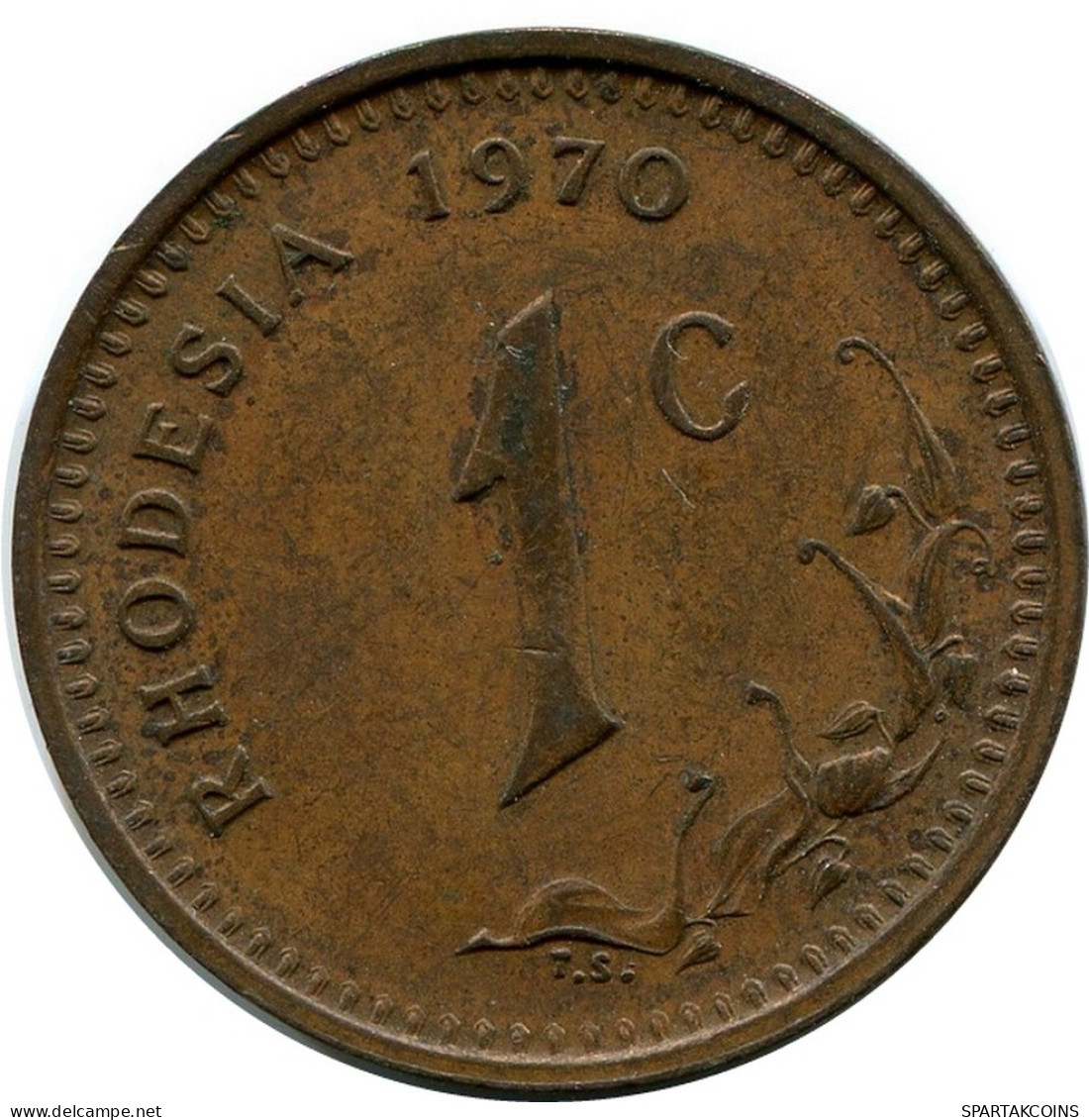 1 CENT 1970 RHODESIEN RHODESIA Münze #AR126.D - Rhodesien