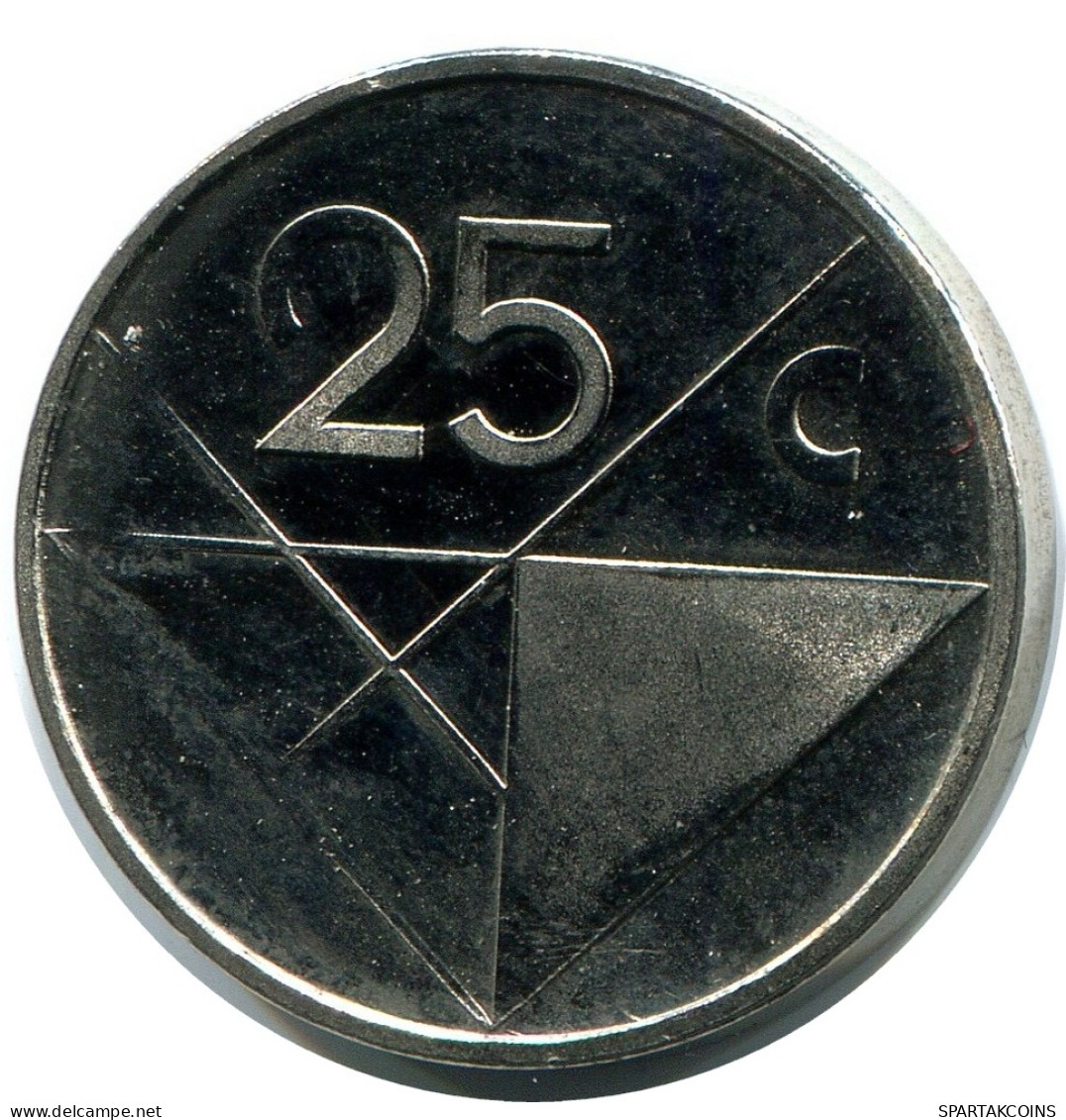 25 CENTS 1986 ARUBA Münze (From BU Mint Set) #AH071.D - Aruba