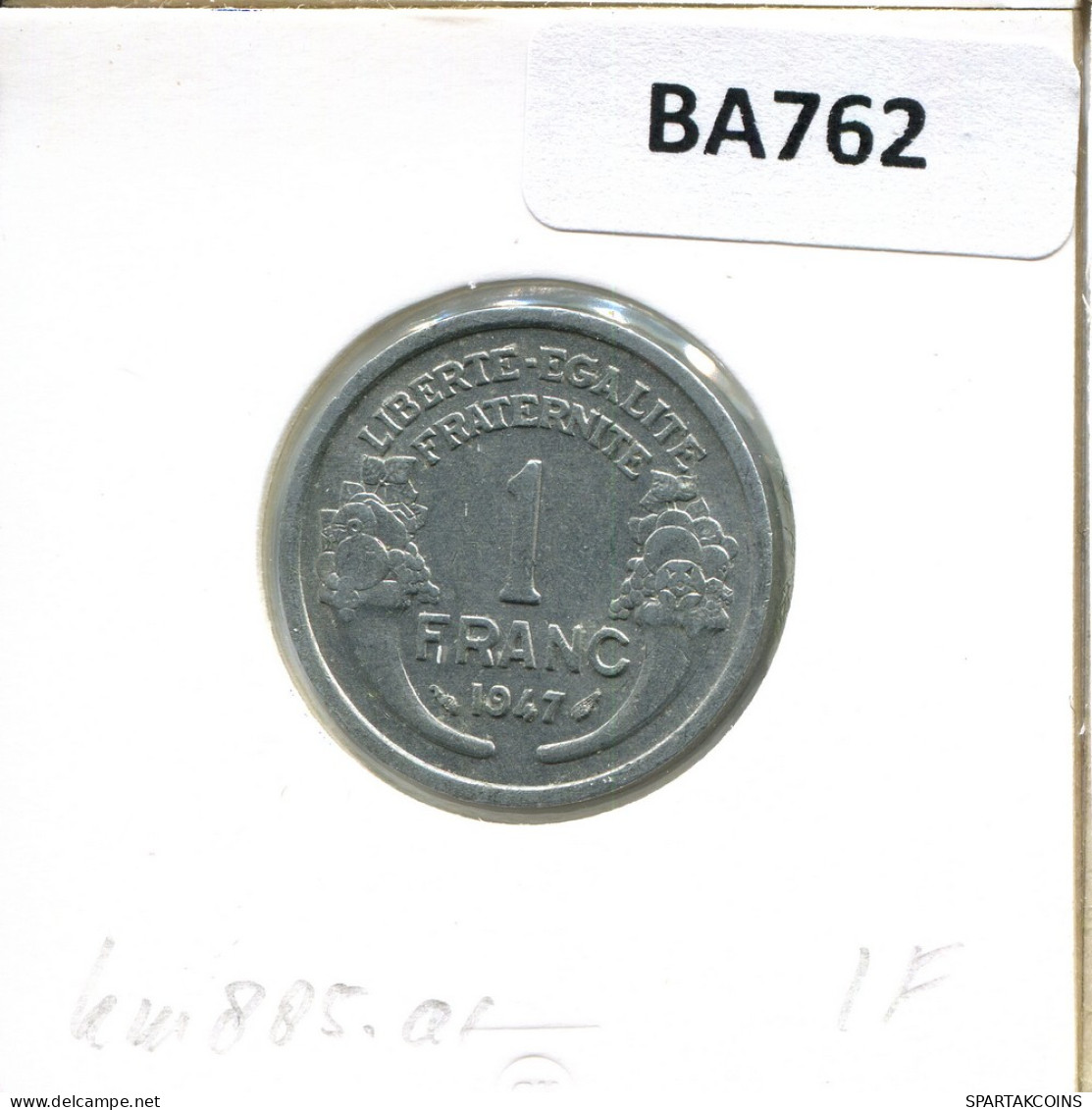 1 FRANC 1947 FRANKREICH FRANCE Französisch Münze #BA762.D - 1 Franc