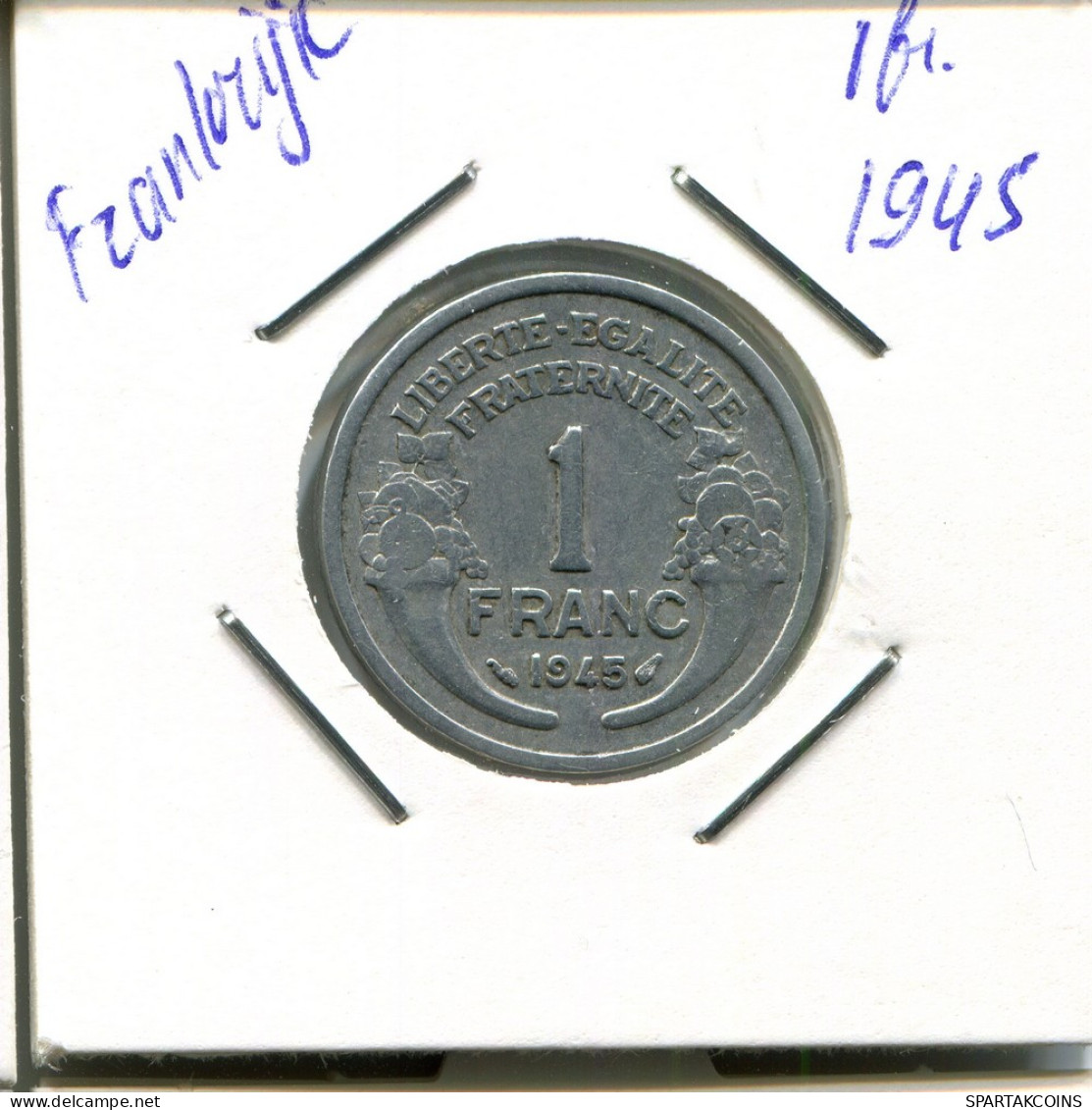 1 FRANC 1945 FRANKREICH FRANCE Französisch Münze #AN940.D - 1 Franc