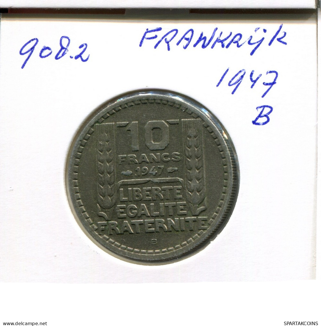 10 FRANCS 1947 B FRANKREICH FRANCE Französisch Münze #AN417.D - 10 Francs
