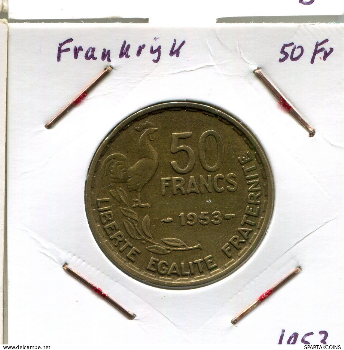 50 FRANCS 1953 FRANKREICH FRANCE Französisch Münze #AM692.D - 50 Francs