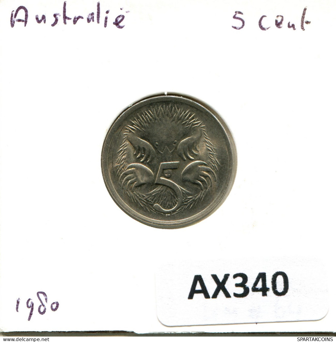 5 CENTS 1980 AUSTRALIEN AUSTRALIA Münze #AX340.D - 5 Cents
