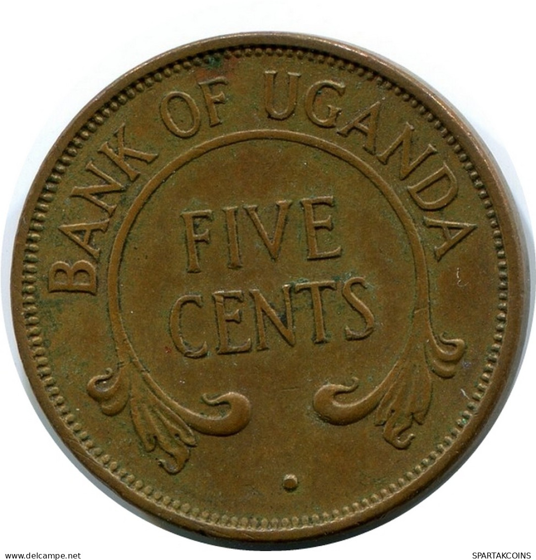 5 CENTS 1966 UGANDA Münze #AR255.D - Uganda