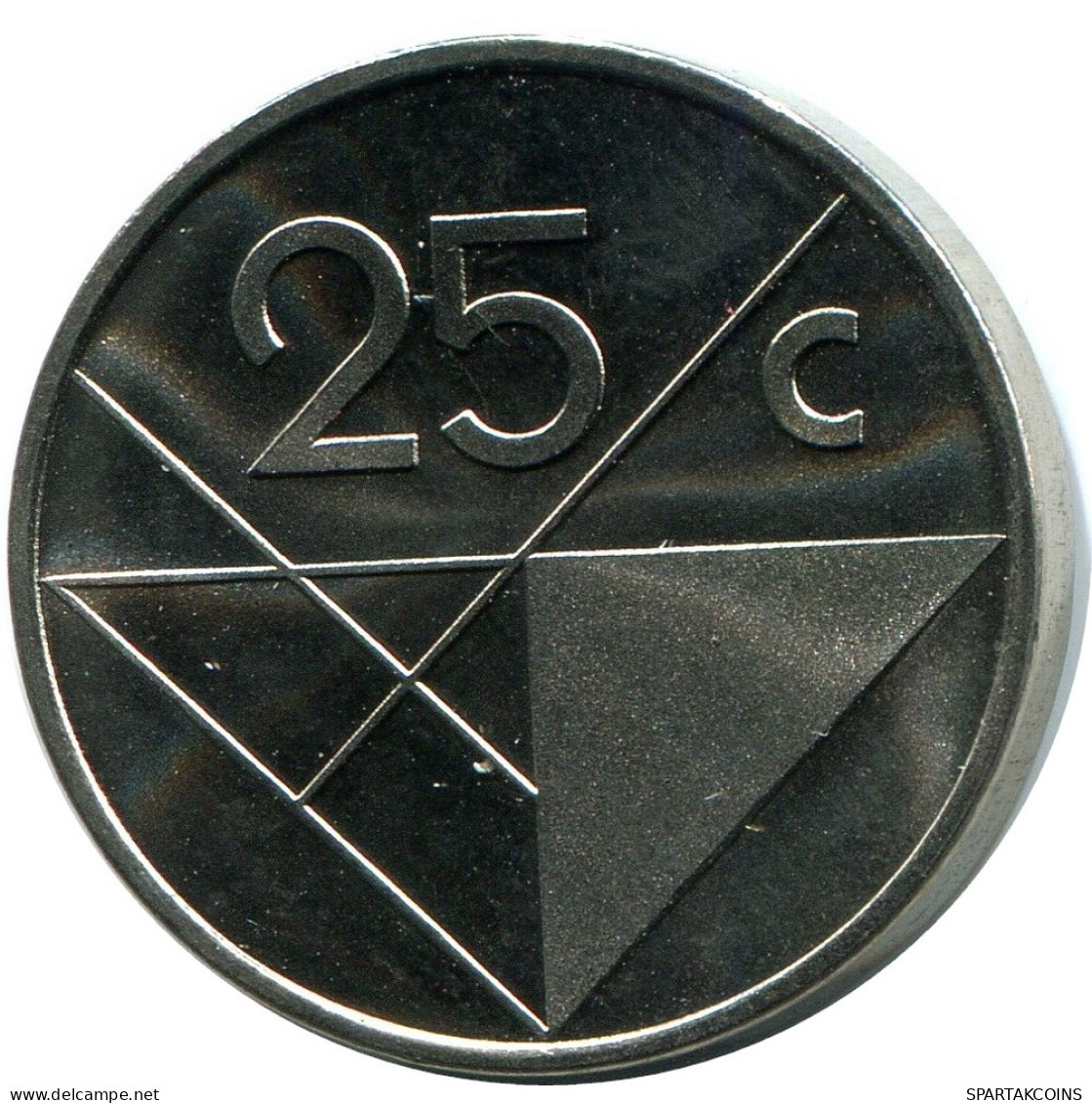 25 CENTS 1987 ARUBA Münze (From BU Mint Set) #AH067.D - Aruba