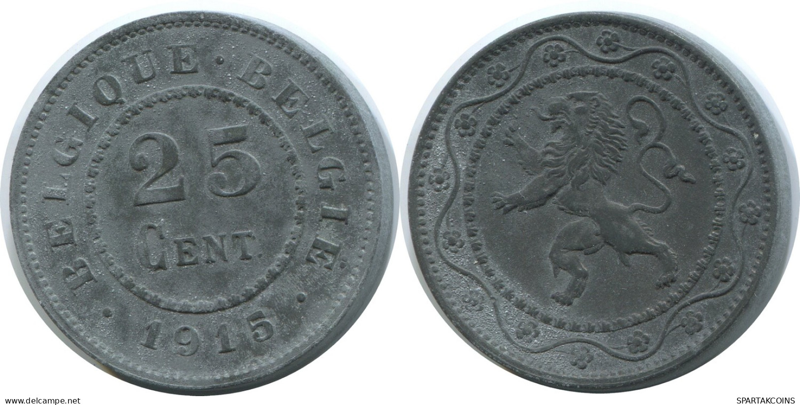 25 CENTIMES 1915 BELGIQUE-BELGIE BELGIEN BELGIUM Münze #AE735.16.D - 25 Centimes