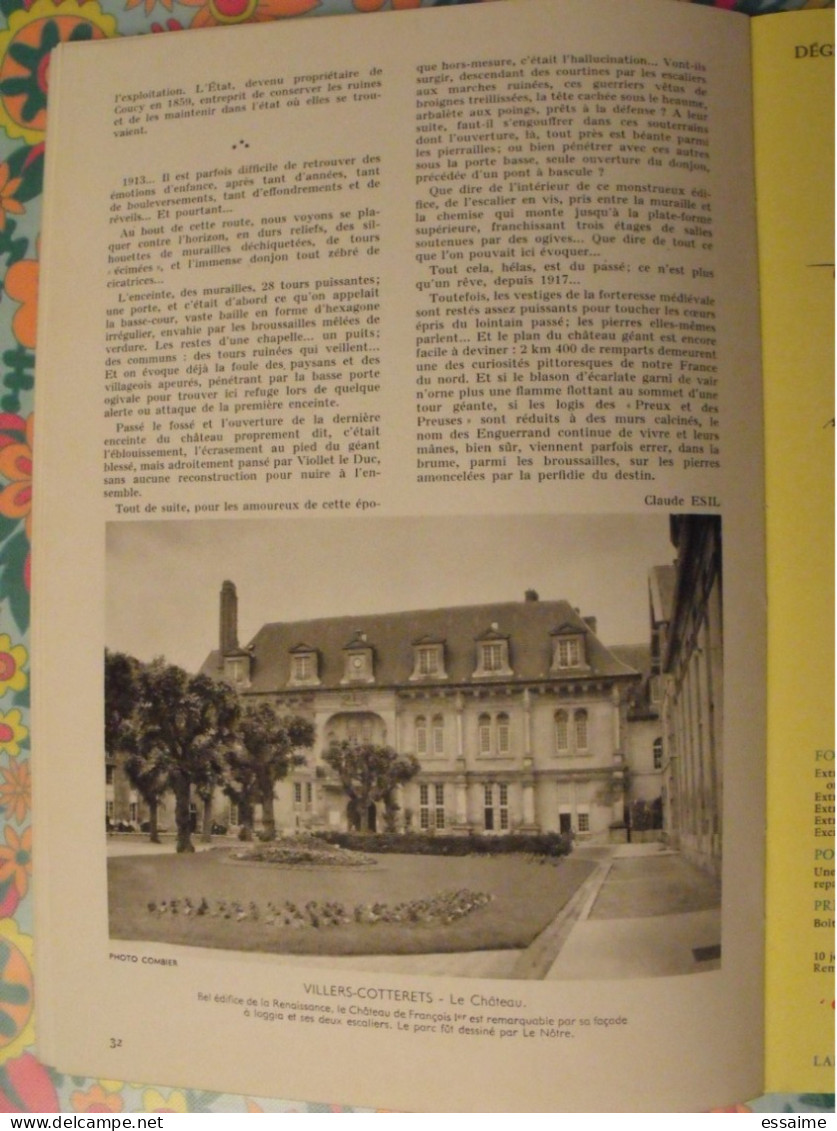 La France à table n° 112. 1965. Aisne. soissons laon chateau-thierry saint-quentin guise liesse urcel braine gastronomie