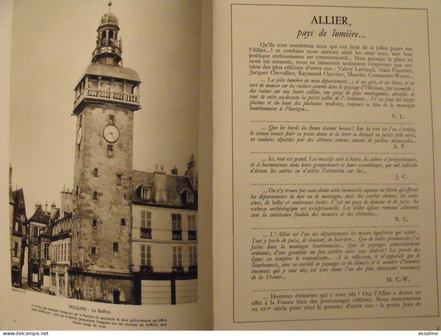 La France à Table N° 134. 1968. Allier. Souvigny Bourbon -l'archambault Moulins Montluçon Agonges Cérilly. Gastronomie - Tourisme & Régions