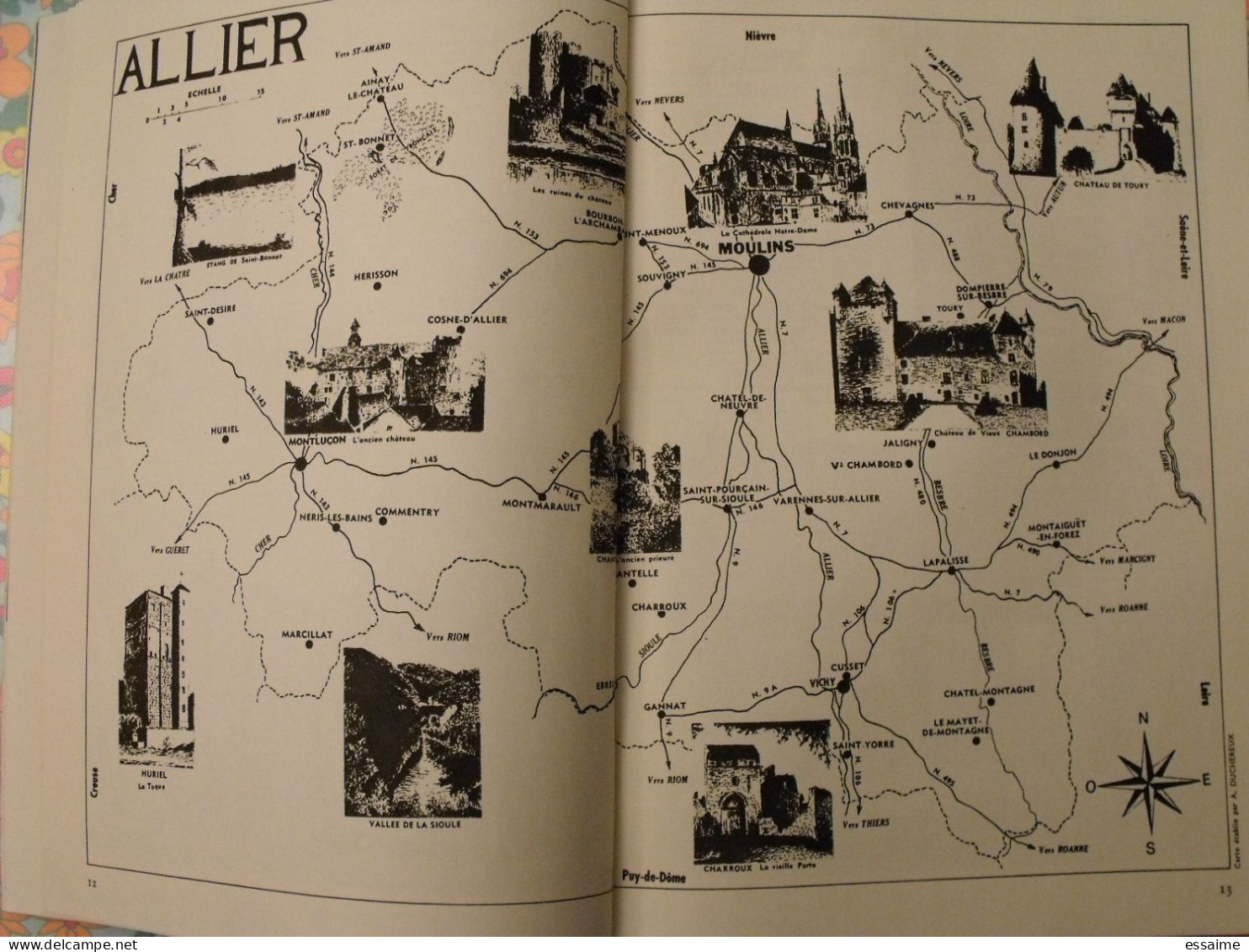 La France à table n° 134. 1968. Allier. souvigny bourbon -l'archambault moulins montluçon agonges cérilly. gastronomie