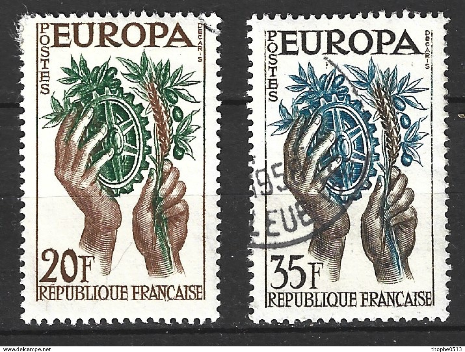 FRANCE. N°1122-3 De 1957 Oblitérés. Europa'57. - 1957