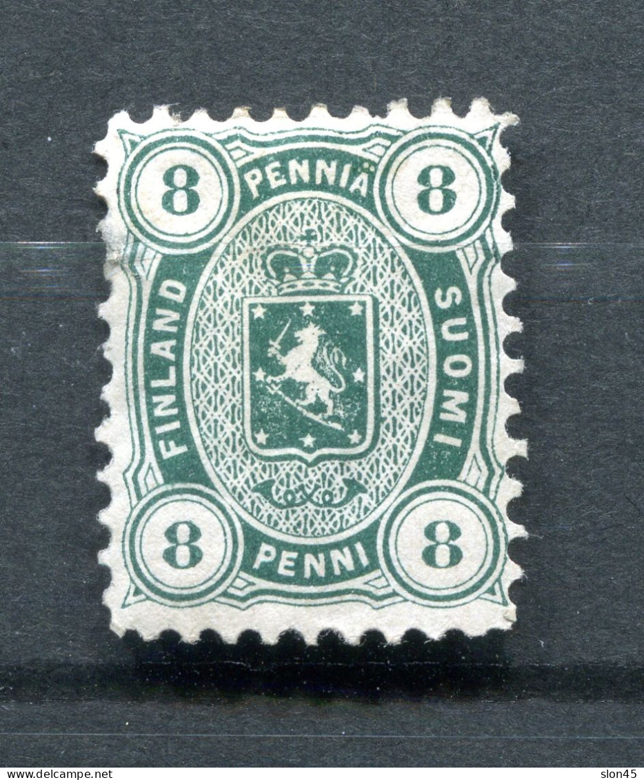 Finland 1875 8p Green Small Thin Sc 19 CV $300 MH 14932 - Nuovi