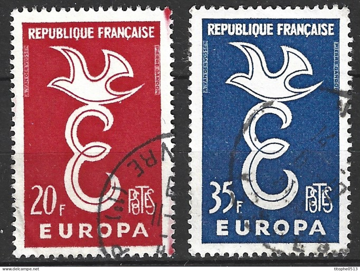 FRANCE. N°1173-4 Oblitérés De 1958. Europa'58. - 1958