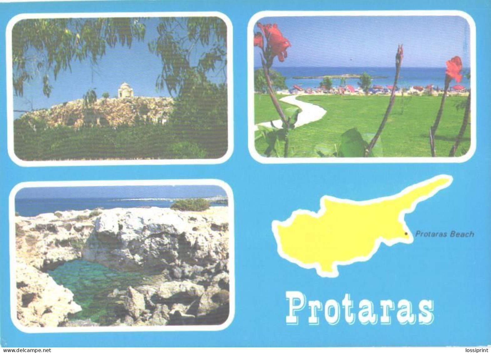 Cyprus:The Famous Protaras Beach Resort, Land Map - Chypre