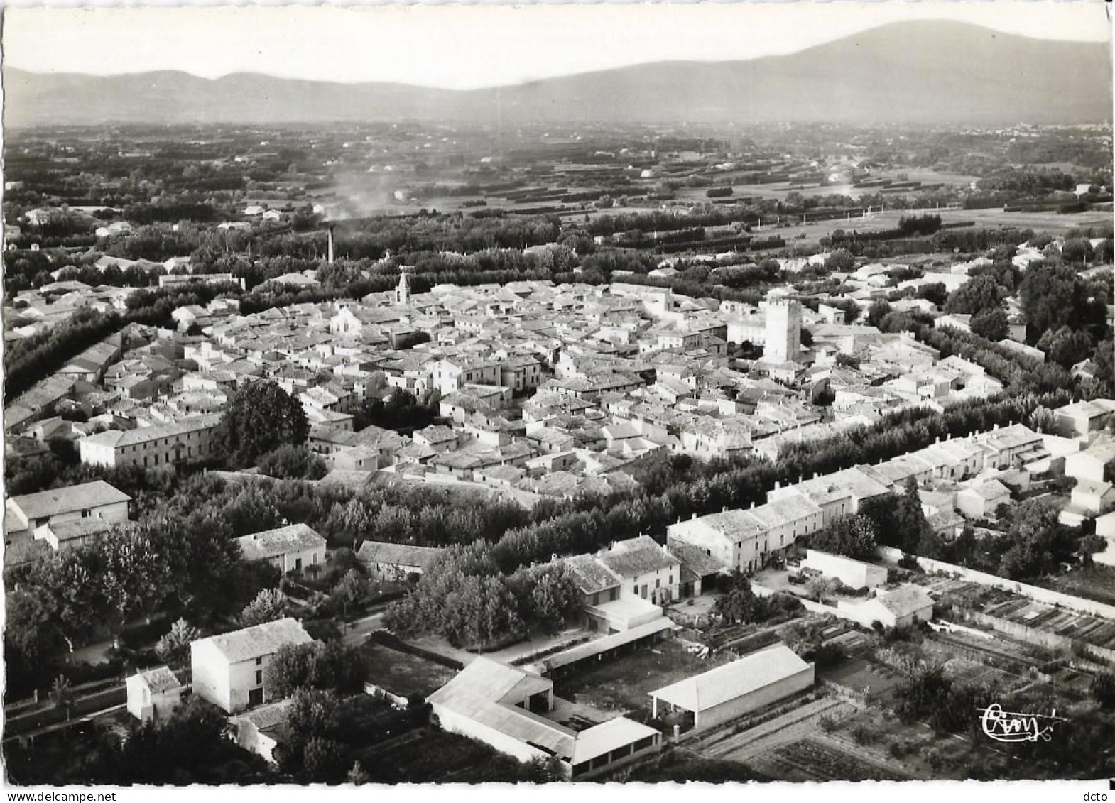 MONTEUX (84) Vue Panoramique Aérienne. Mont Ventoux Au Fond Cim 1A, Cpsm GF - Monteux