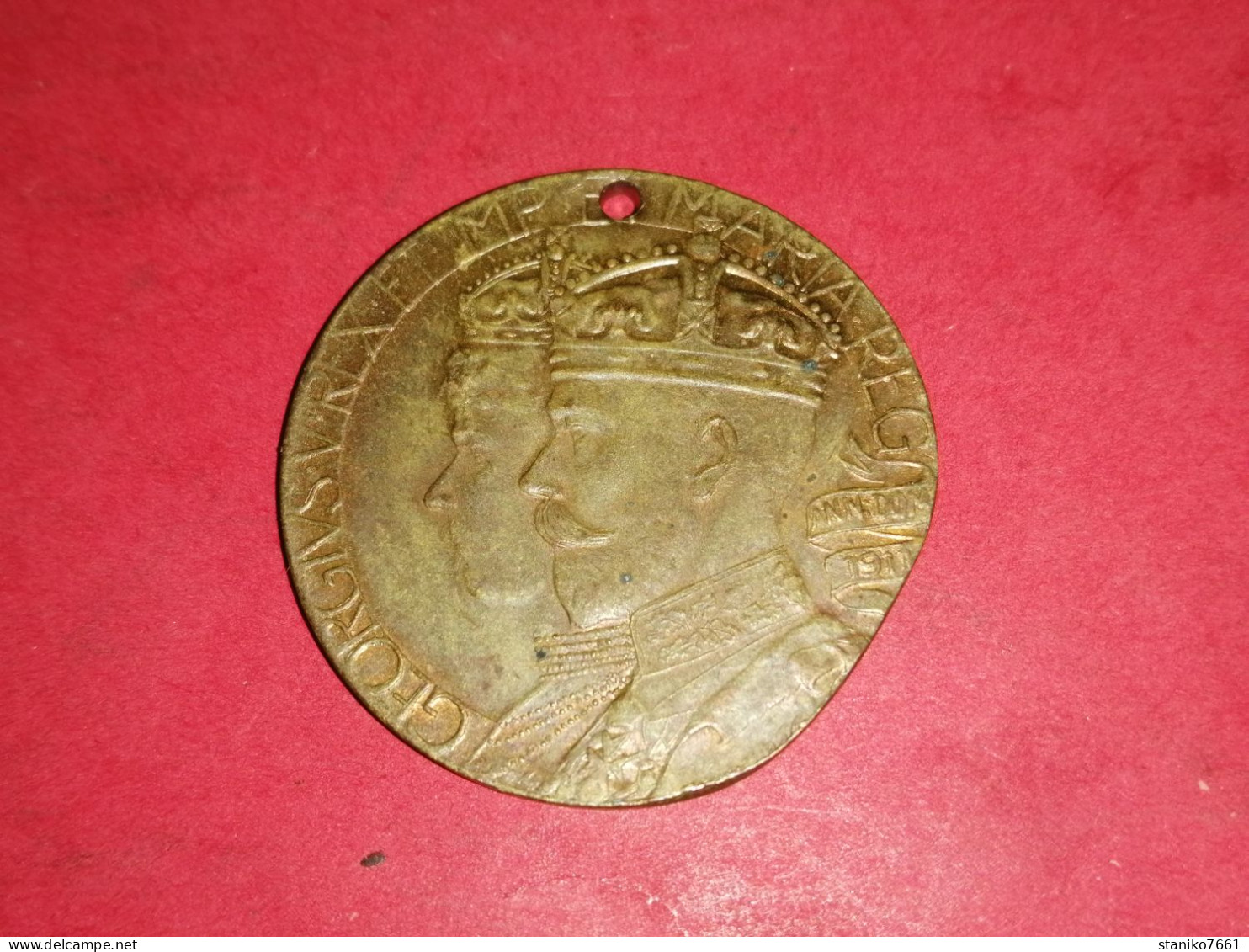 MEDAILLE Grande-Bretagne Couronnement De George V 1911 Newcastle Upon Tyne Par Fray Voir Photos - Royal/Of Nobility