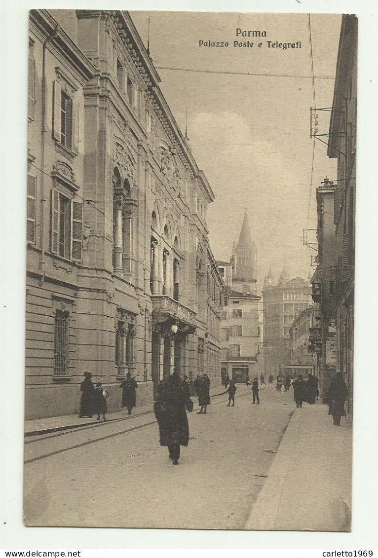 PARMA - PALAZZO POSTE E TELEGRAFI - RETRO PUBBLICITA DITTA A. RAGAZZI PIACENZA - NV FP - Parma