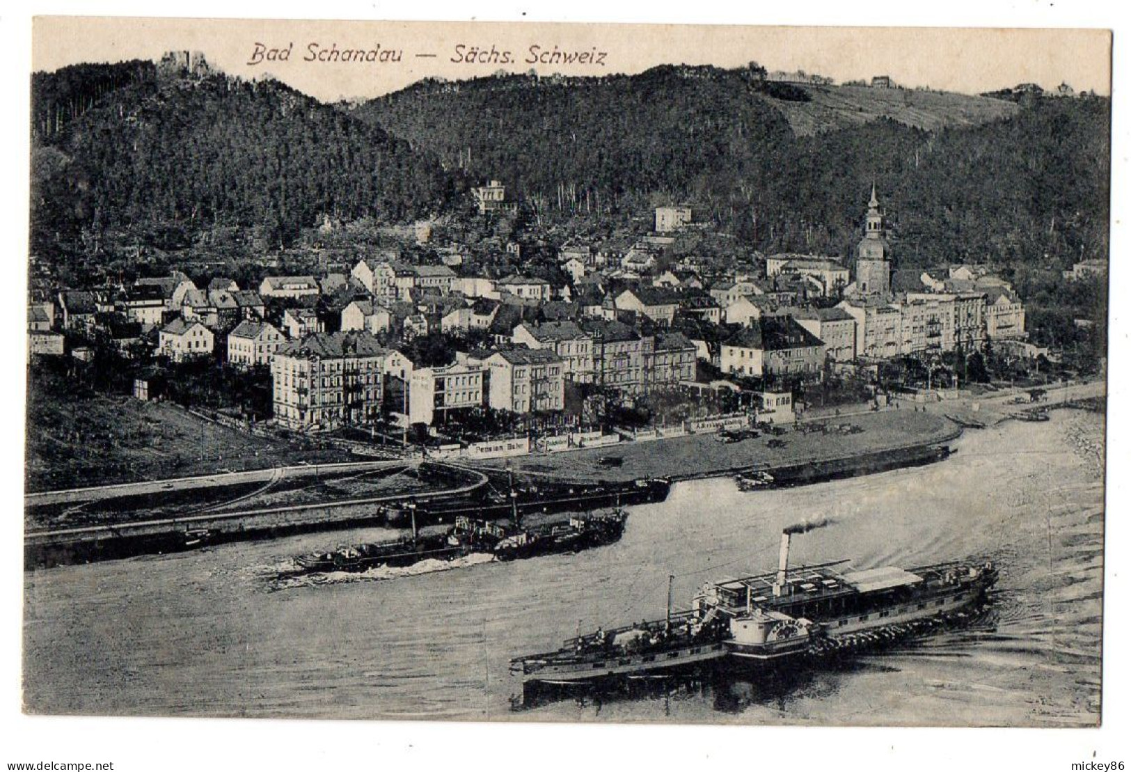 Allemagne-- BAD SCHANDAU-- Sachs , Schweiz  (bateaux) - Bad Schandau