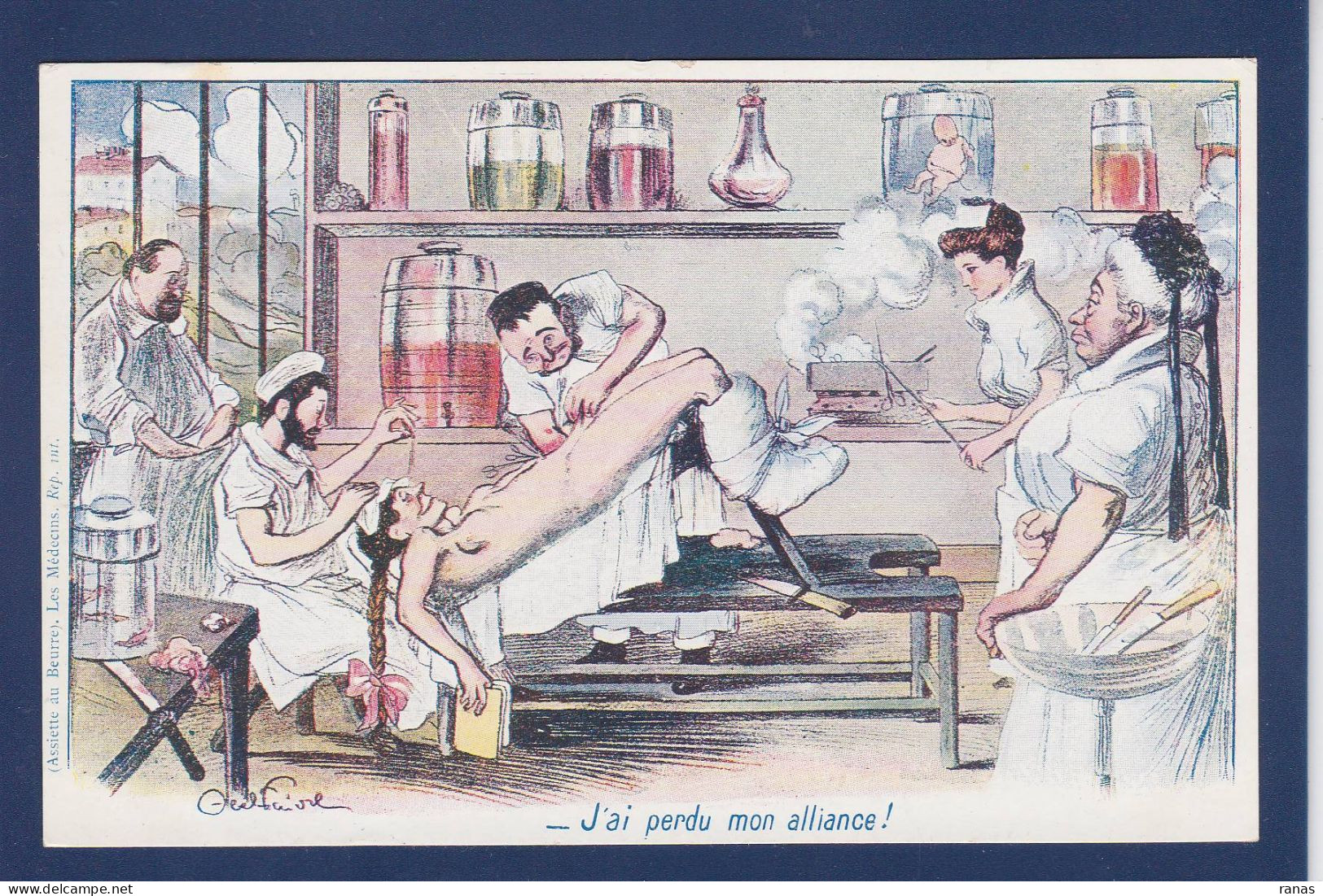 CPA Faivre Abel Médecine Médecin Santé Satirique Caricature L'Assiette Au Beurre Non Circulé - Faivre