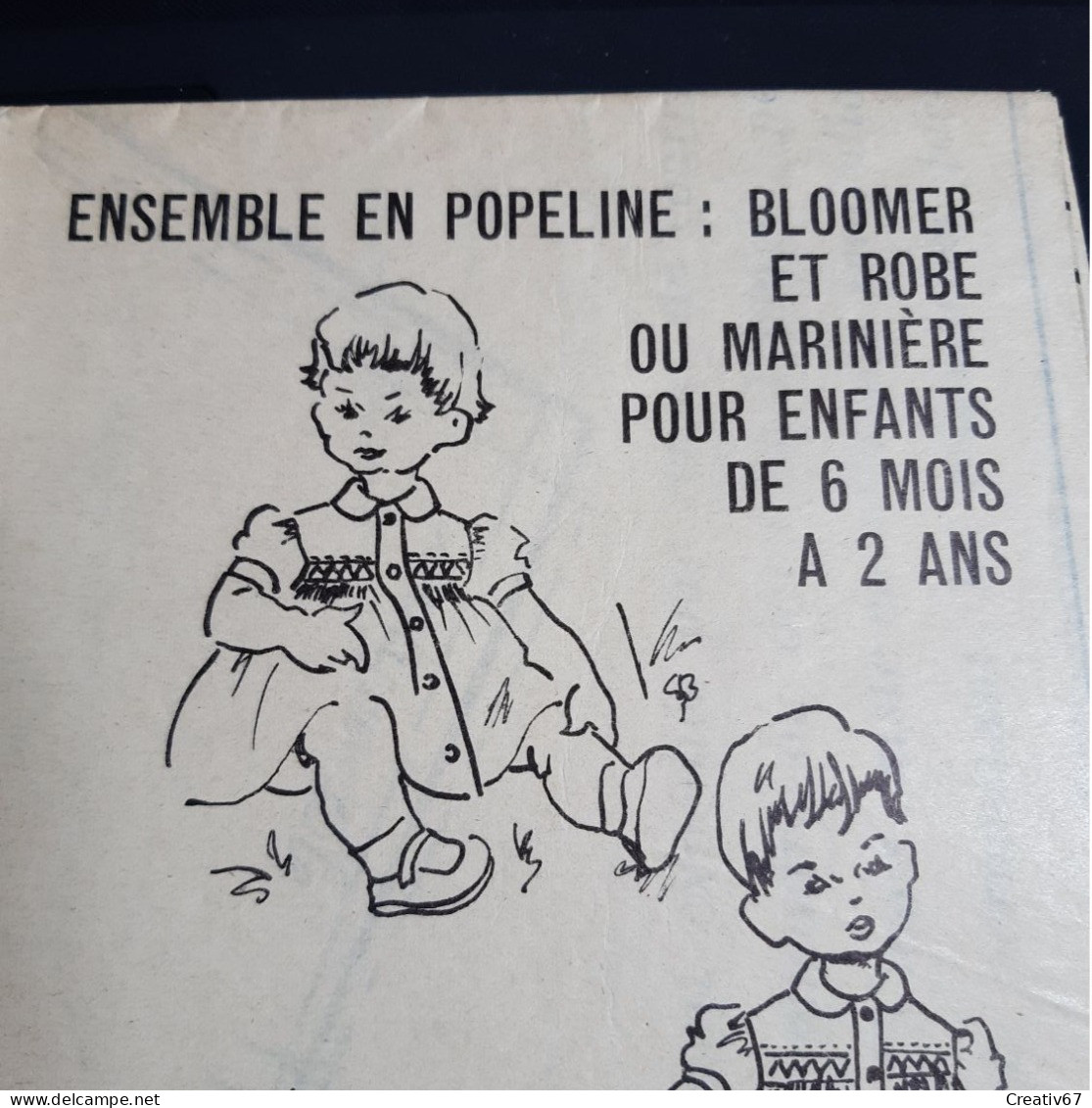 Patron Modes Et Travaux Mai 1961 Bloomer Et Robe Pour Enfant De 6 Mois à 2ans - Patterns