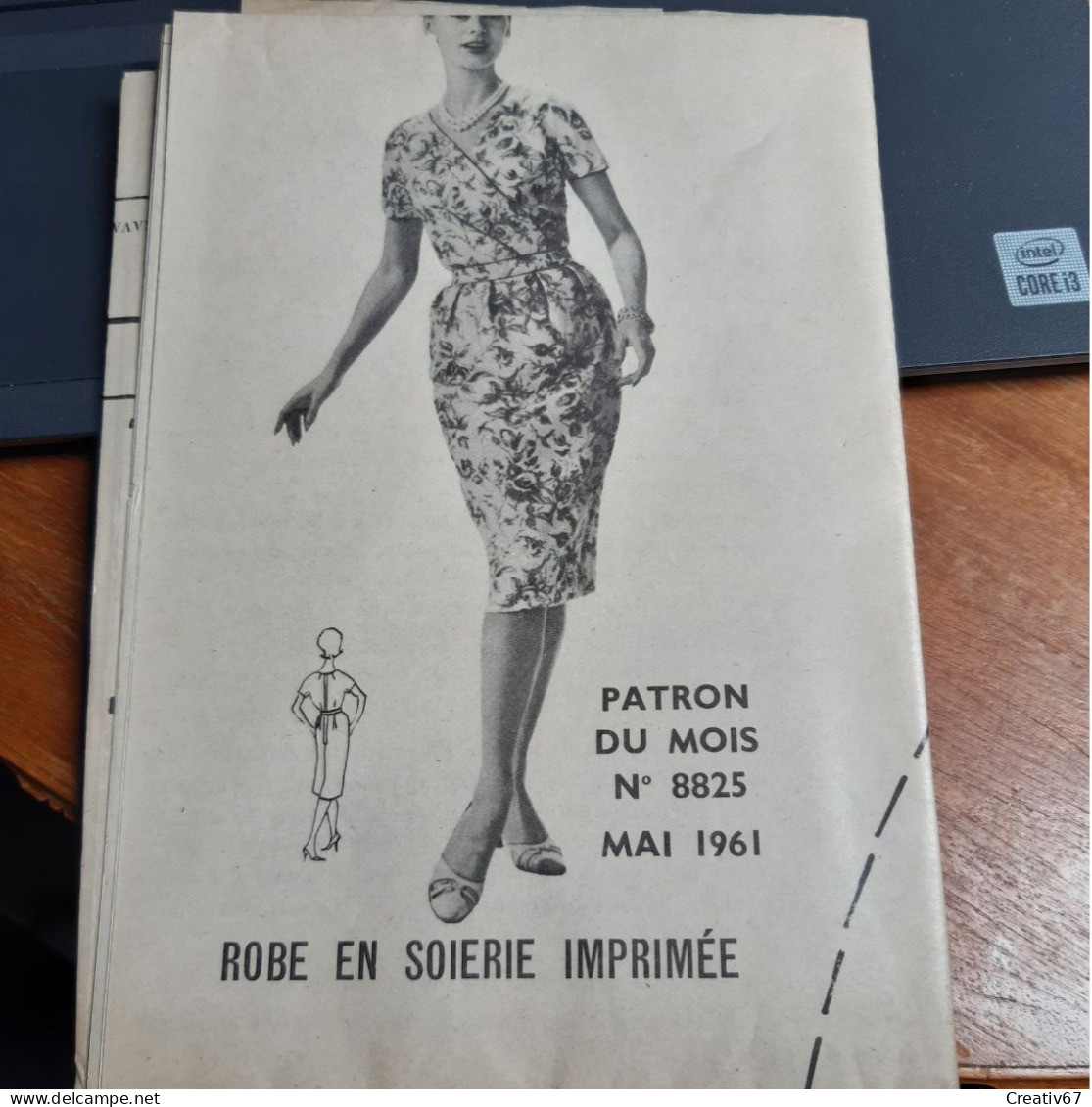 Patron Modes Et Travaux Mai 1961 Robe En Soierie Imprimée - Patrones