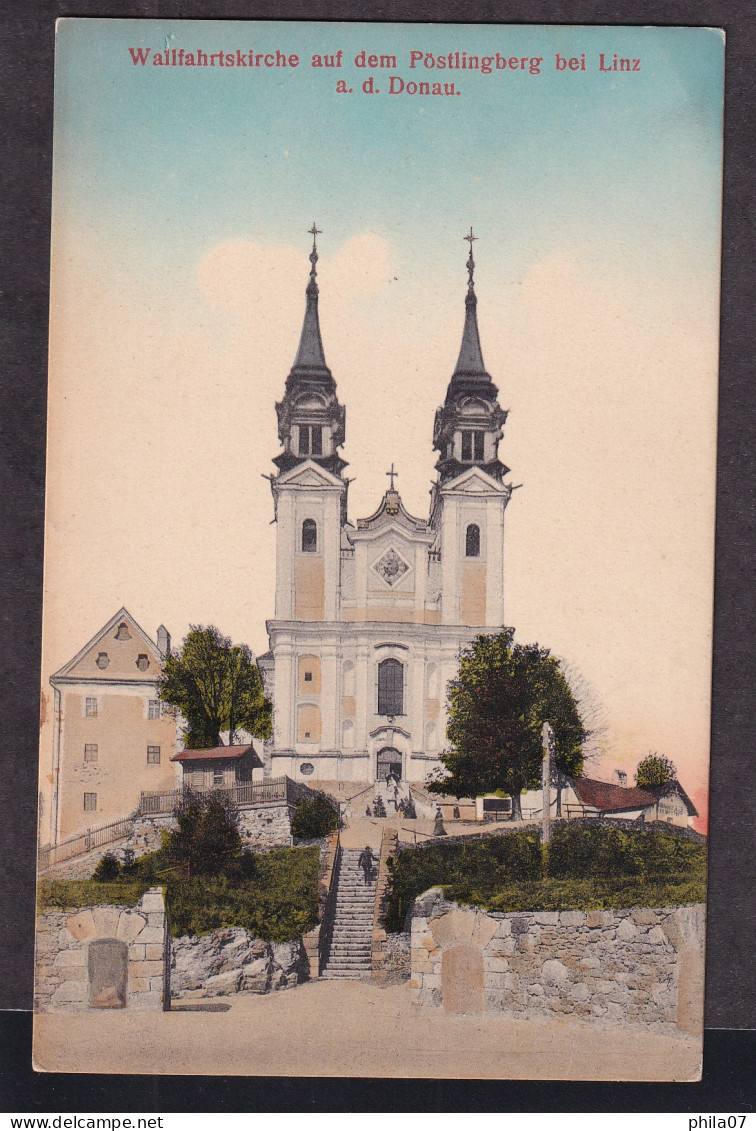 AUSTRIA - Wallfahrtskirche Auf Dem Postlingberg Bei Linz A.d. Donau / Postcard Circulated, 2 Scans - Linz Pöstlingberg