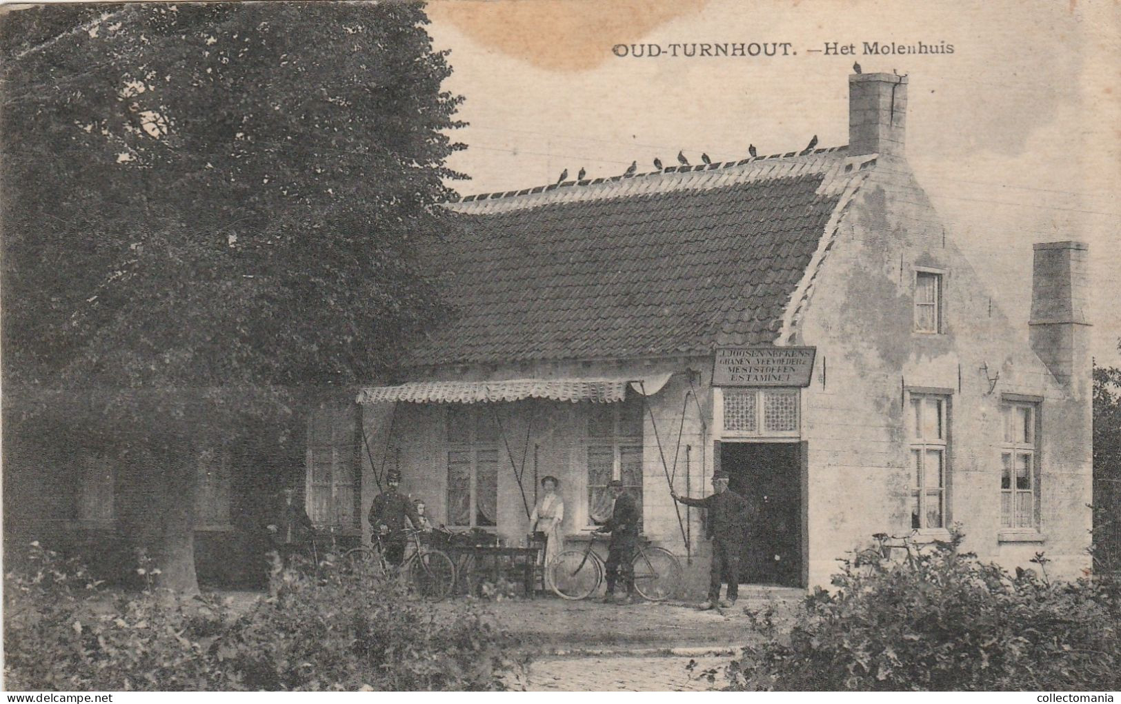 2 Oude Postkaart  Oud Turnhout   Het Molenhuis Estaminet Granen Veevoeders Meststoffen Joosen- Nefkens - Oud-Turnhout