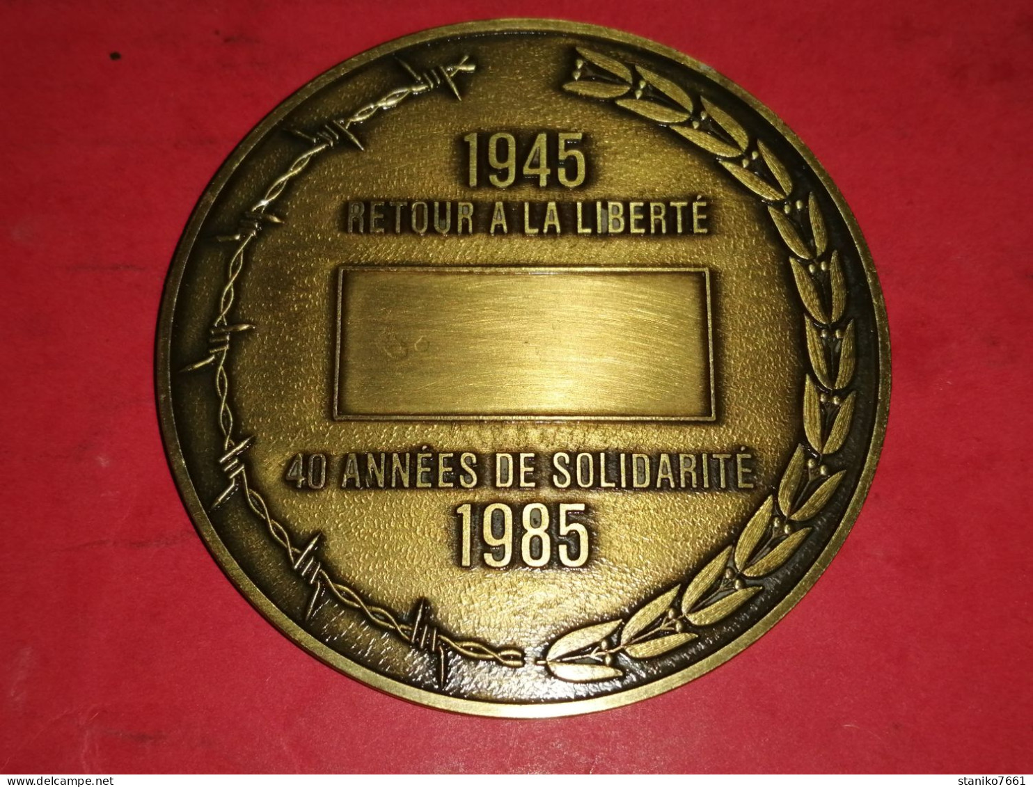 MEDAILLE BRONZE 40ème ANNIVERSAIRE FNCPG CATM RETOUR DES PRISONIERS DE GUERRE Voir Photos - Professionals / Firms