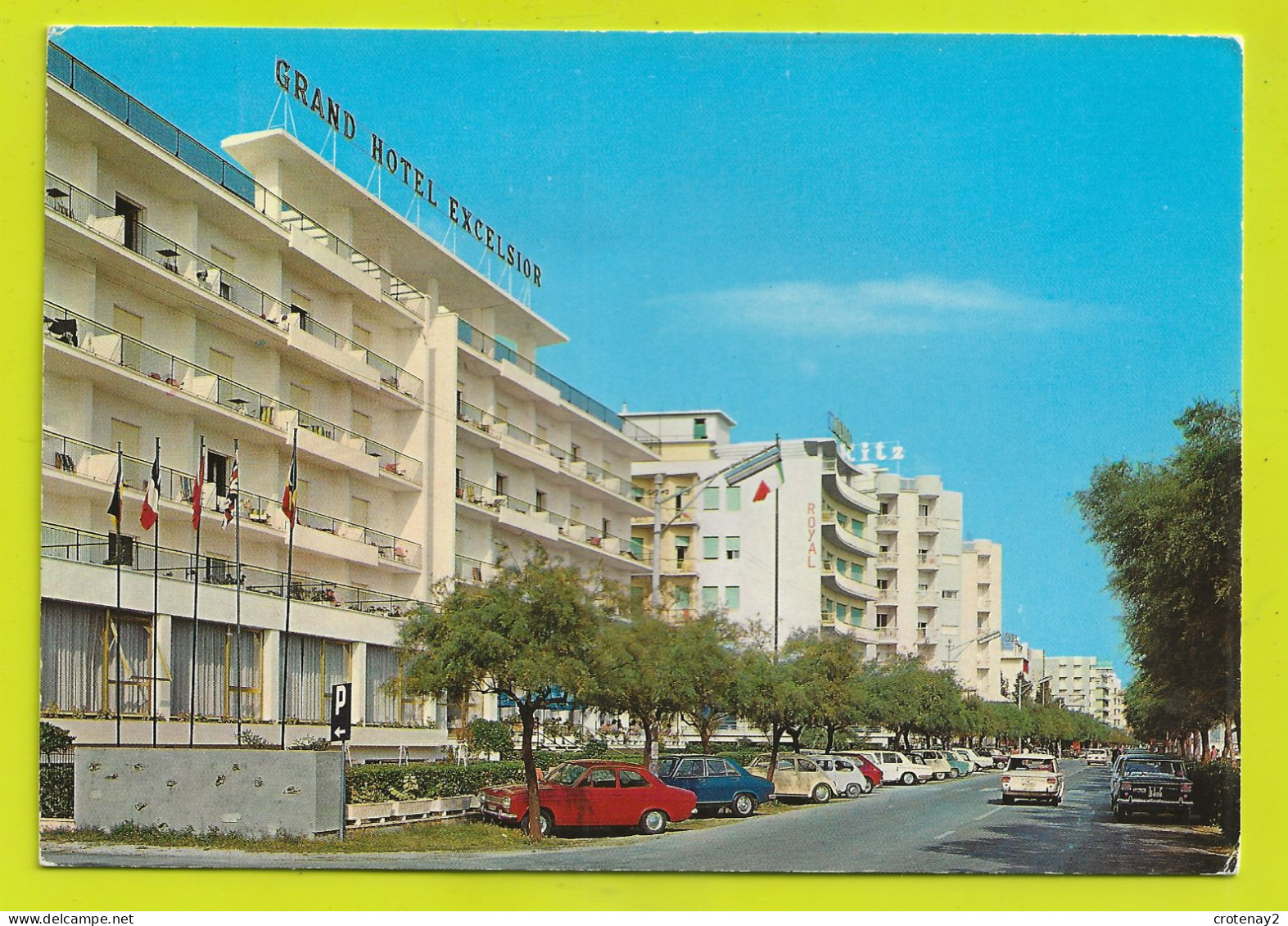 SENIGALLIA N°50 Grands Hôtels EXCELSIOR ROYAL Kitz ? VOIR ZOOM Voitures VW Käfer Peugeot Fiat Ford - Senigallia