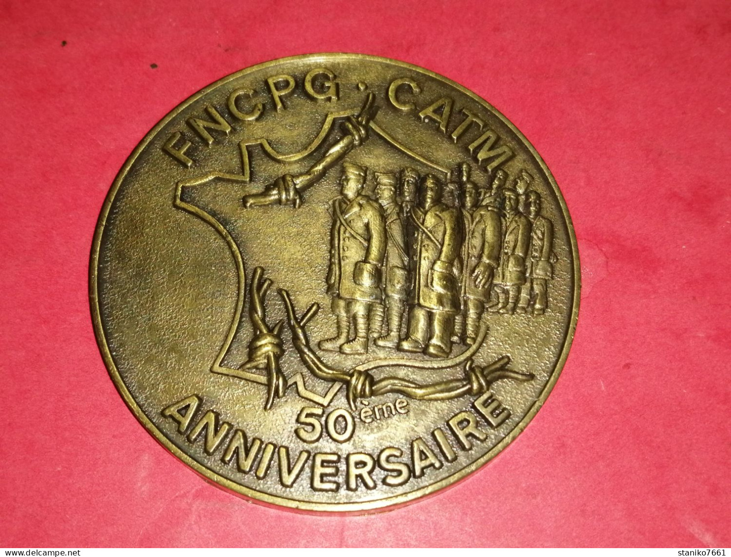 MEDAILLE BRONZE 50ème ANNIVERSAIRE FNCPG CATM RETOUR DES PRISONNIERS DE GUERRE Voir Photos - Professionals/Firms