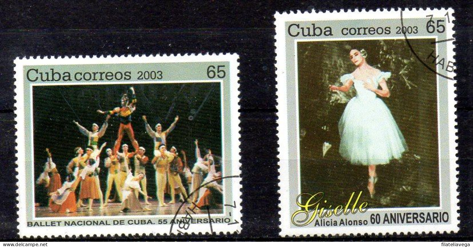 Cuba Serie Nº Yvert 4131/32 O BALET (BALETTE) - Gebruikt