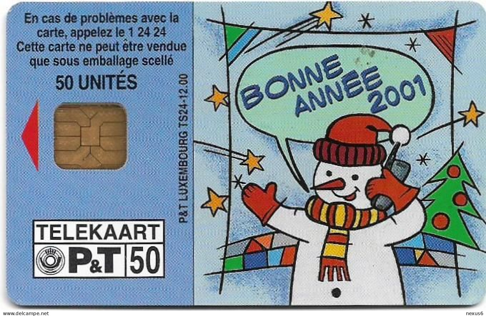 Luxembourg - P&T - Bonne Année 2001, 12.2000, 50Units, Used - Luxembourg