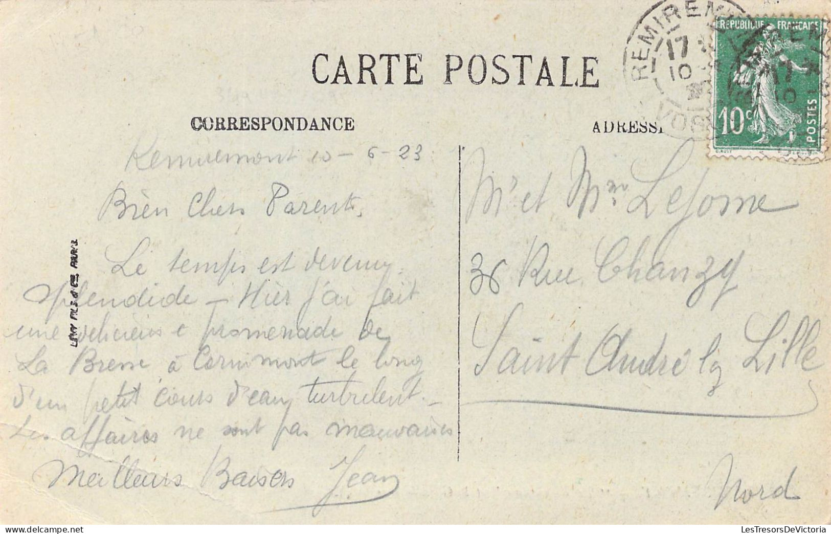 FRANCE - 88 - REMIREMONT - Le Volontaire Et La Grande Rue - LL - Carte Postale Ancienne - Remiremont