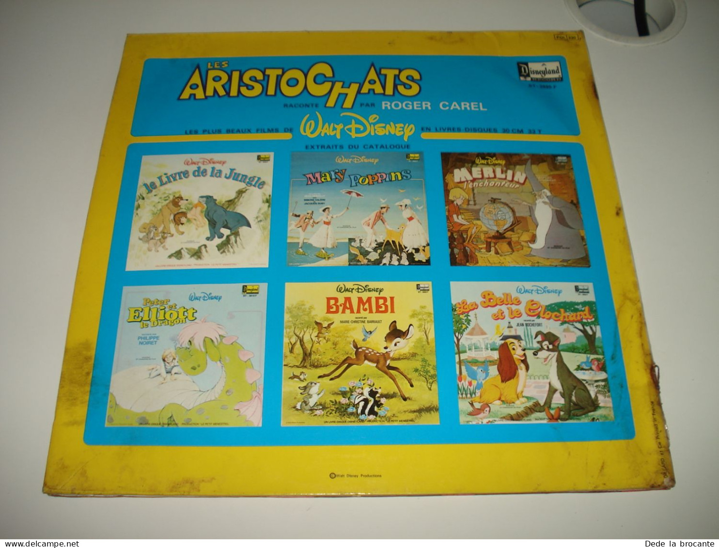 B4 / Aristochats - Roger Carel - LP - Disneyland - ST 3995 F - Fr  1971 - M/G