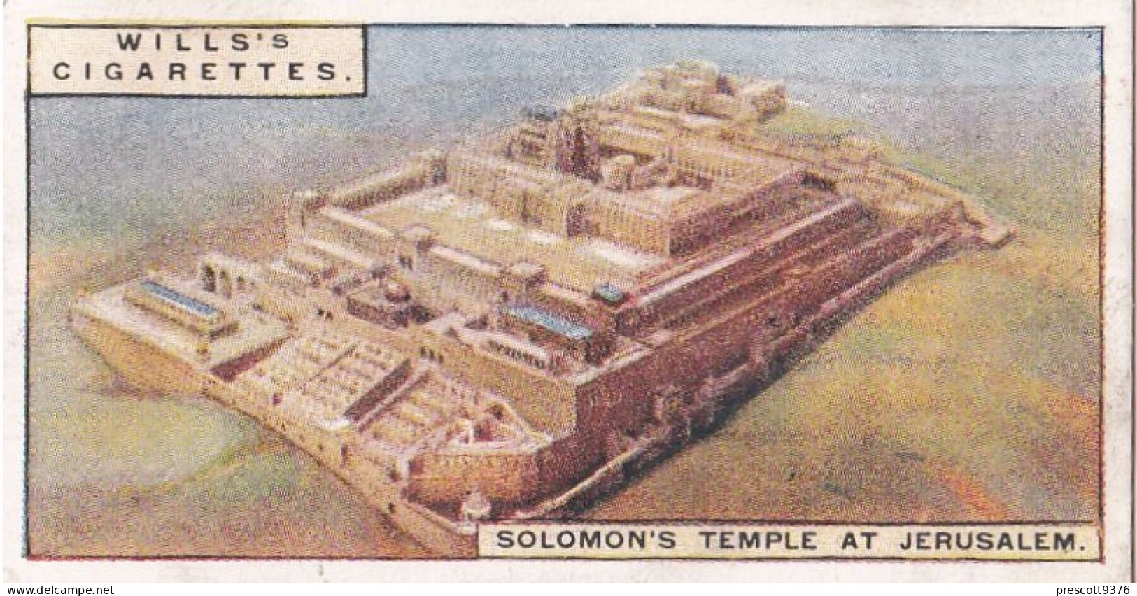 Wonders Of The Past 1926 - Original Wills Cigarette Card - 32 Solomons Temple, Jerusalem - Wills