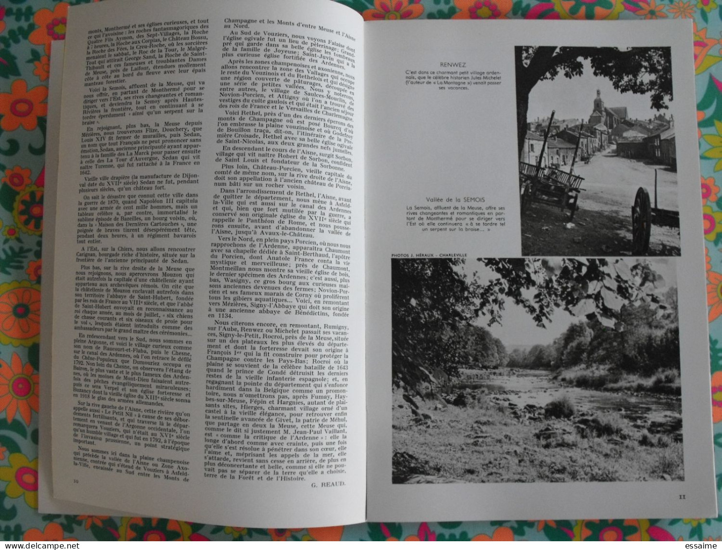 La France à table n° 113. 1965. Ardennes. douzy mouzon mézières charleville vouziers semois renwez flize. gastronomie