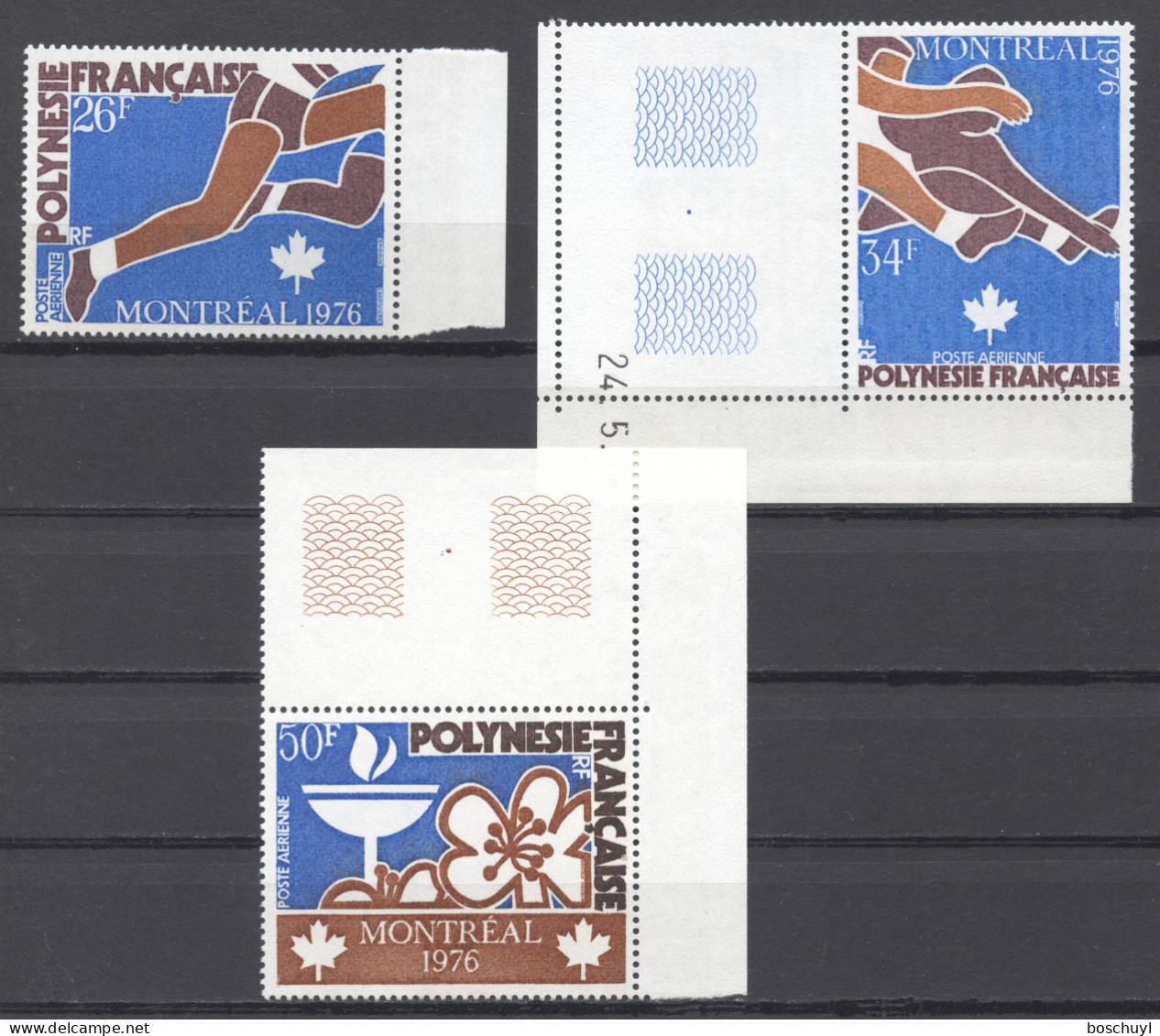 Polynesia, French, 1976, Olympic Summer Games Montreal, Sports, MNH, Michel 219-221 - Ungebraucht