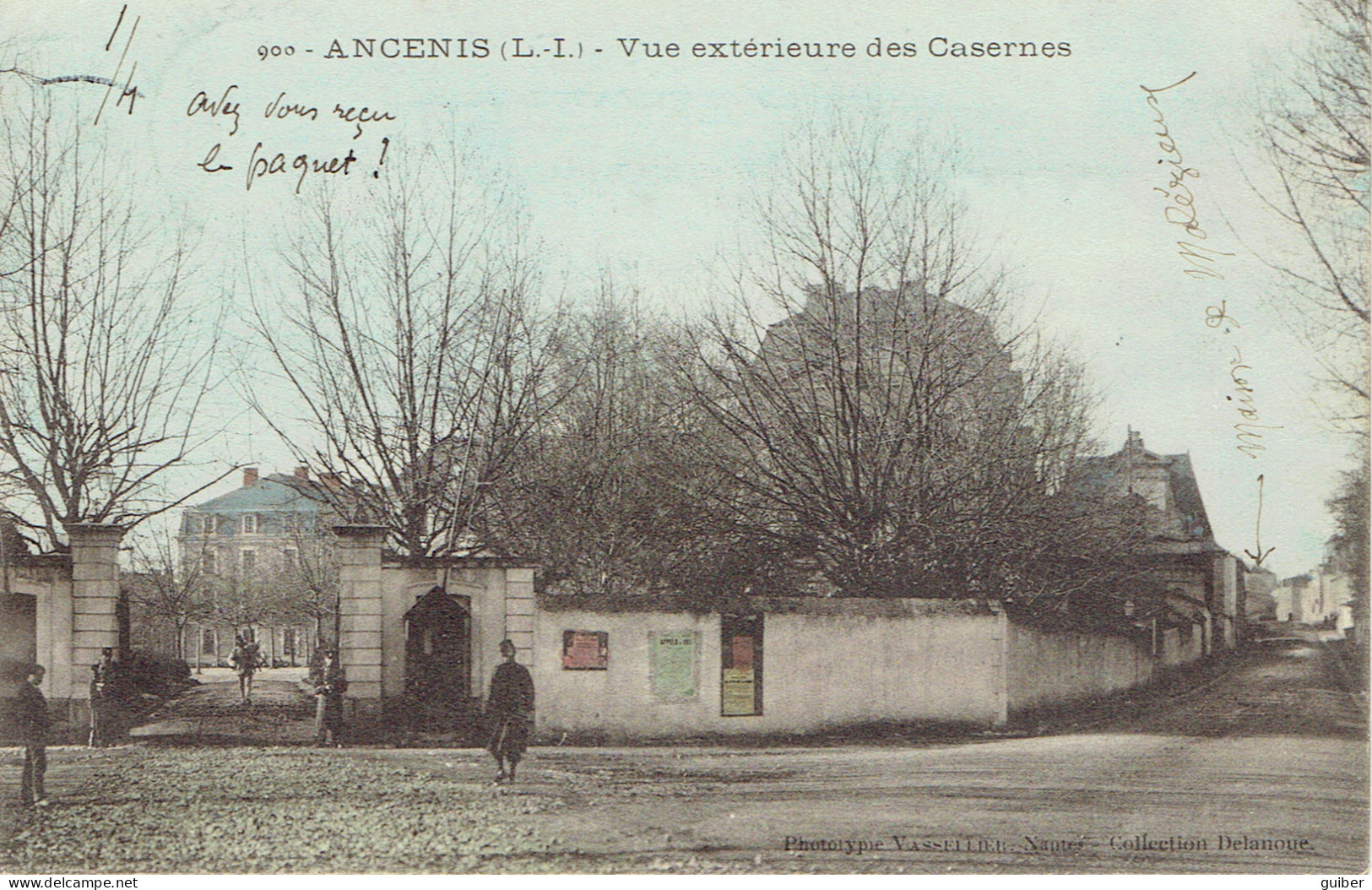 44 Ancenis Vue Exterieure Des Casernes N° 900 Couleur 1903 - Ancenis