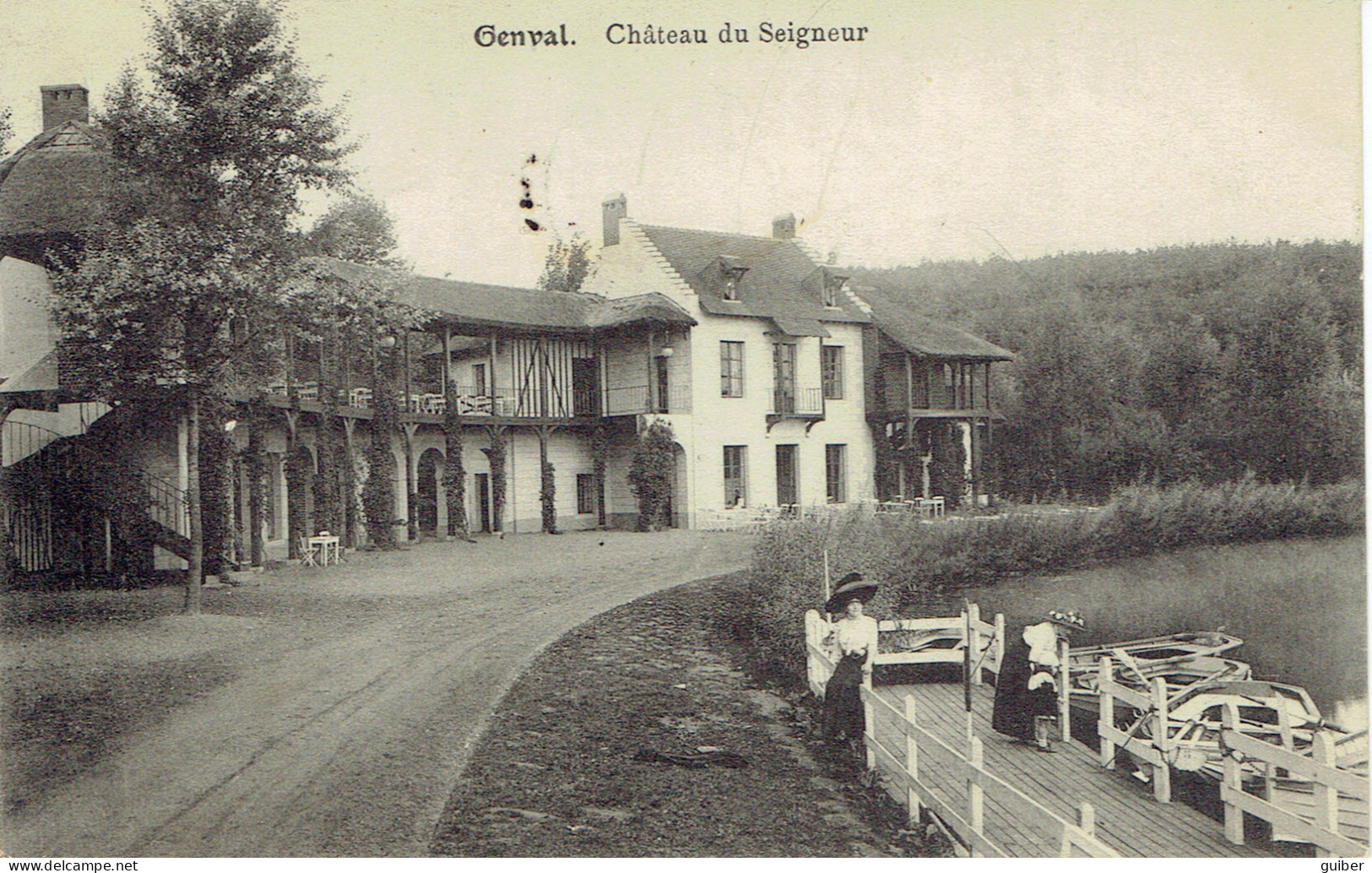 Genval Chateau Du Seigneur Animation Embarcadere 1913 Trés Bon état ! - Rixensart