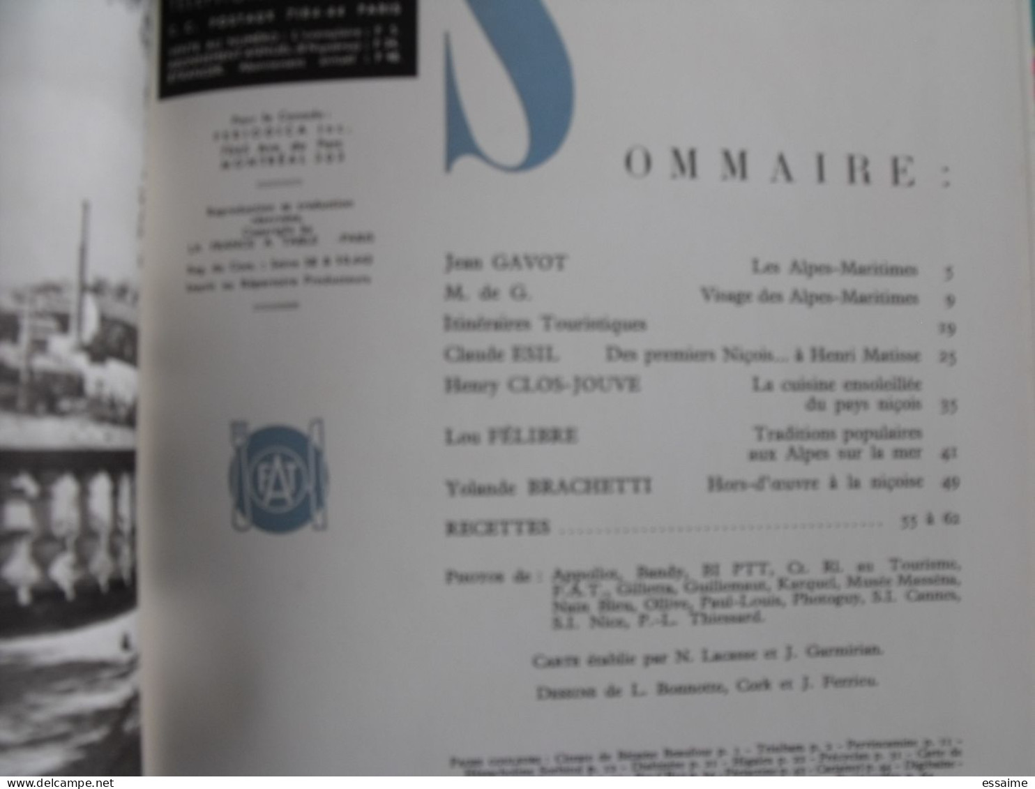 La France à Table N° 144. 1970. Alpes-maritimes. Nice Cannes Villefranche Grasse Vence Cagnes Beuil. Gastronomie - Toerisme En Regio's