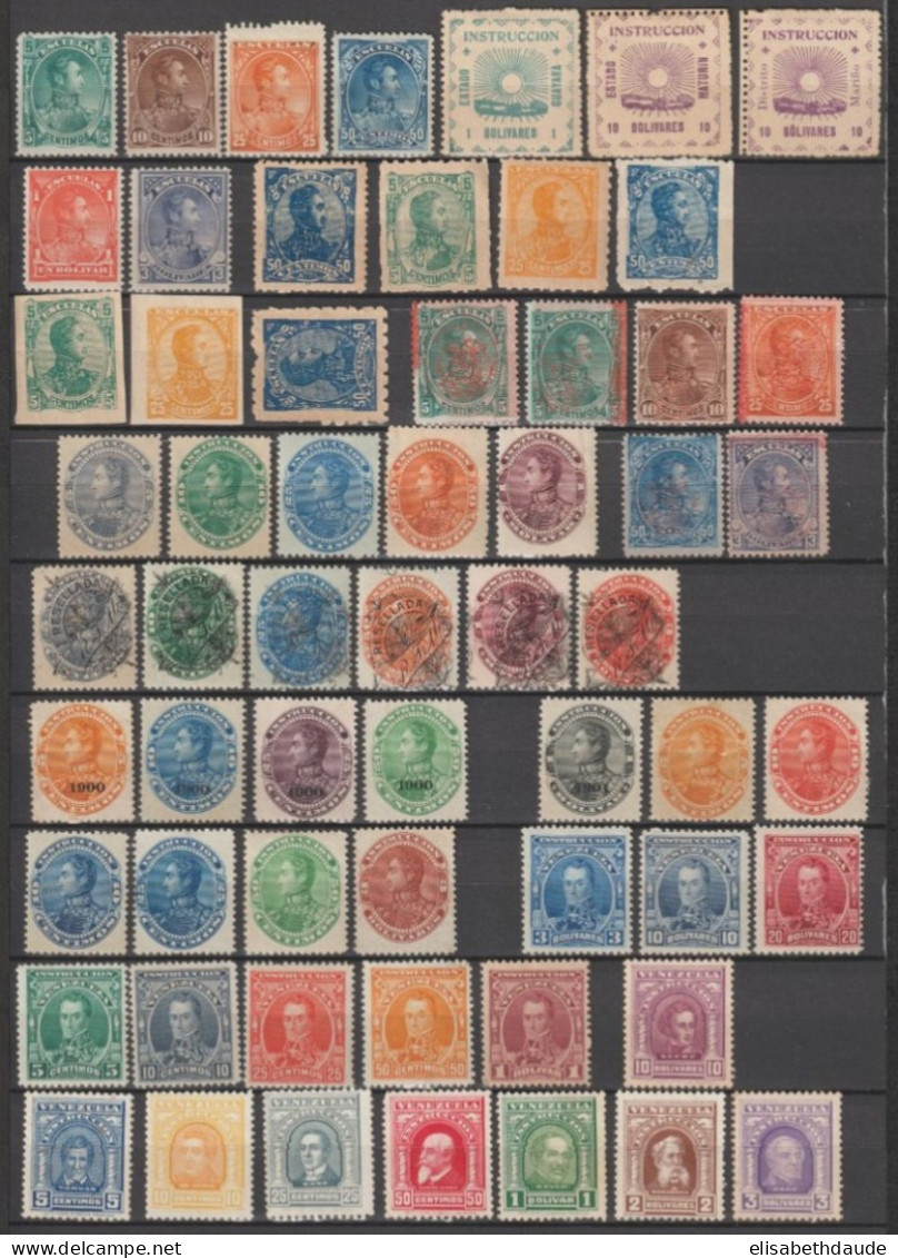 VENEZUELA - 1882/1911 - PETITE COLLECTION TIMBRES FISCAUX-POSTAUX ** / * / (*) MNH / MH / SANS GOMME - Venezuela